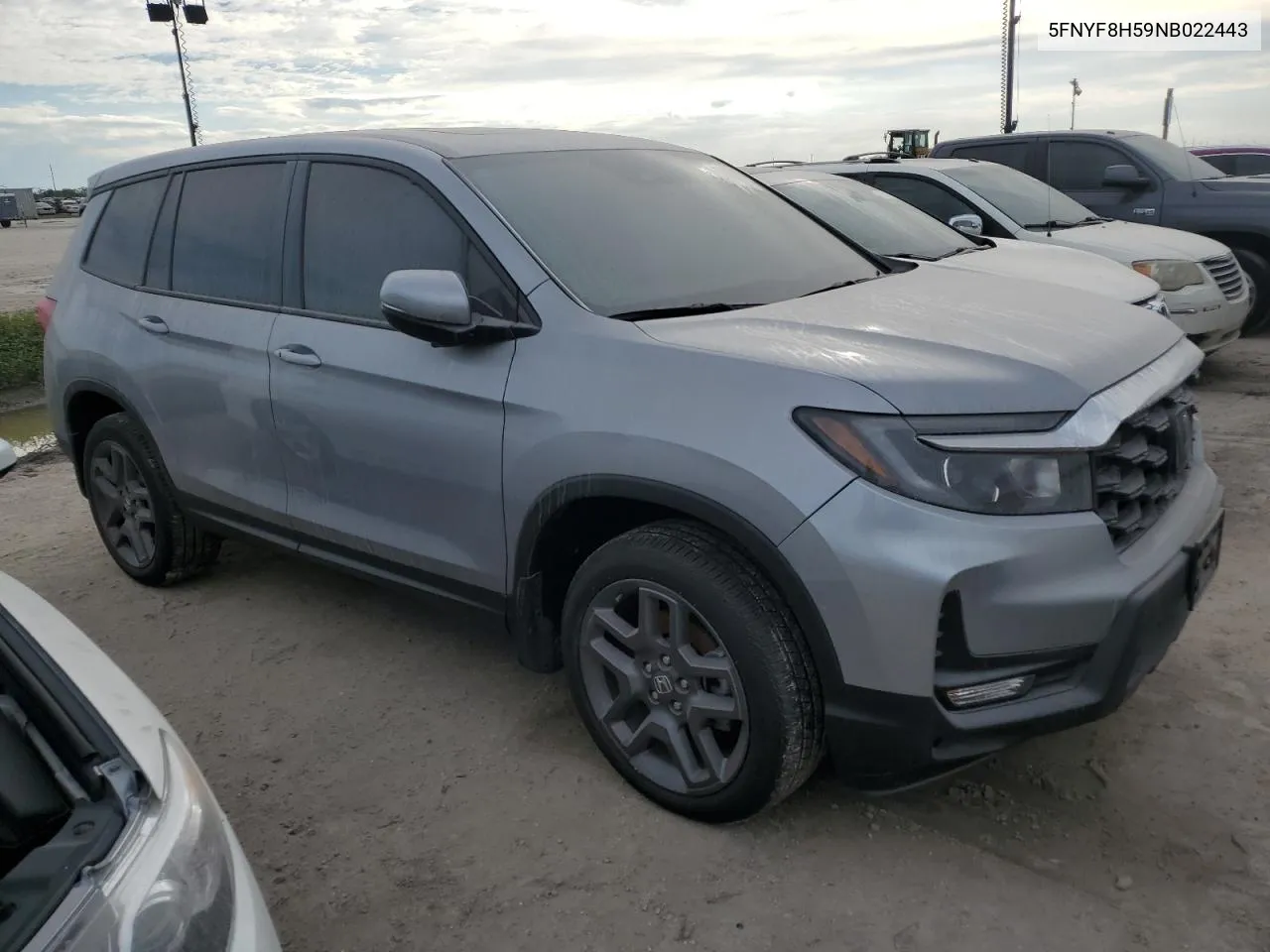 2022 Honda Passport Exl VIN: 5FNYF8H59NB022443 Lot: 75939234