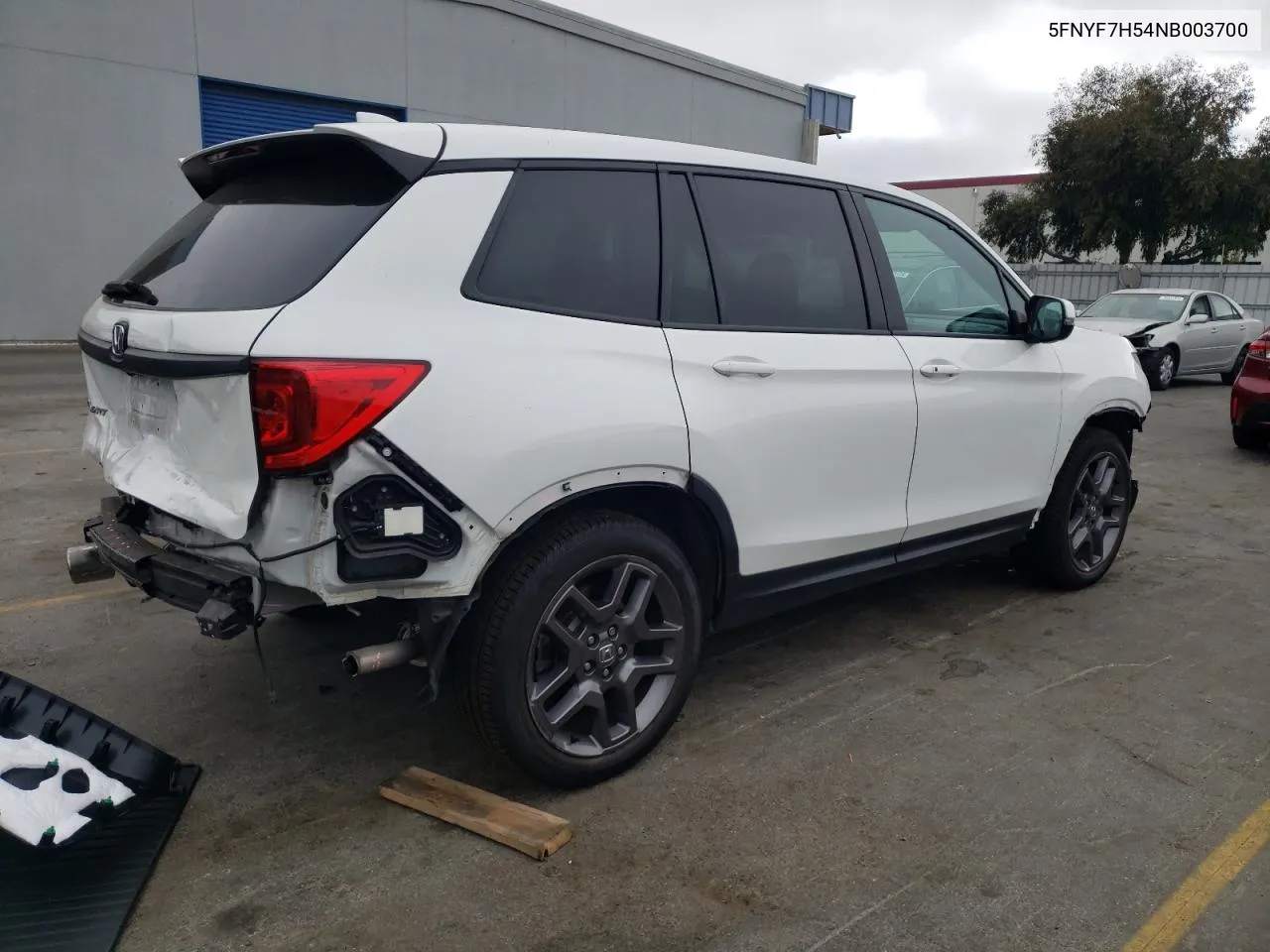 2022 Honda Passport Exl VIN: 5FNYF7H54NB003700 Lot: 76072784