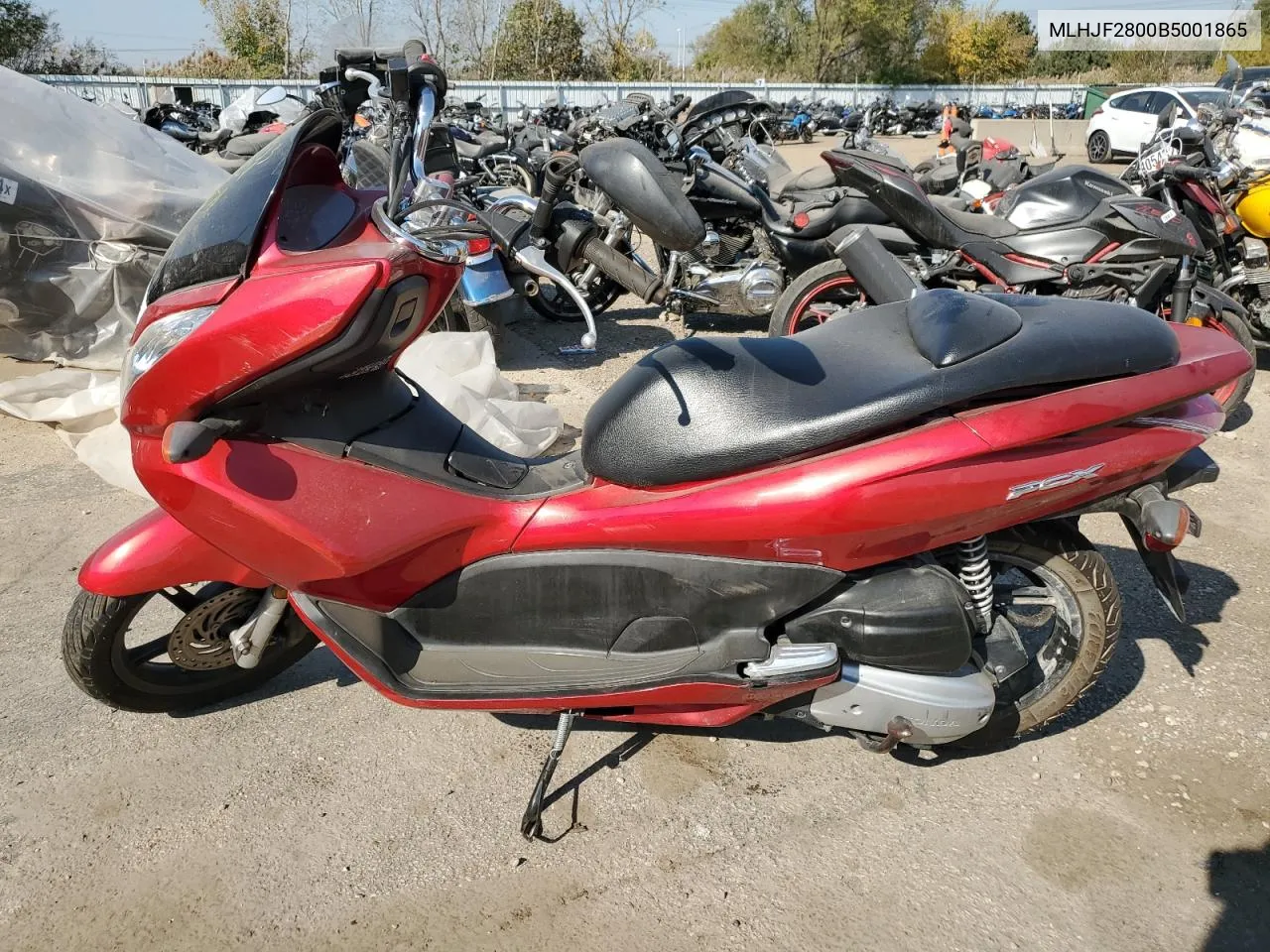 2011 Honda Pcx VIN: MLHJF2800B5001865 Lot: 74023084