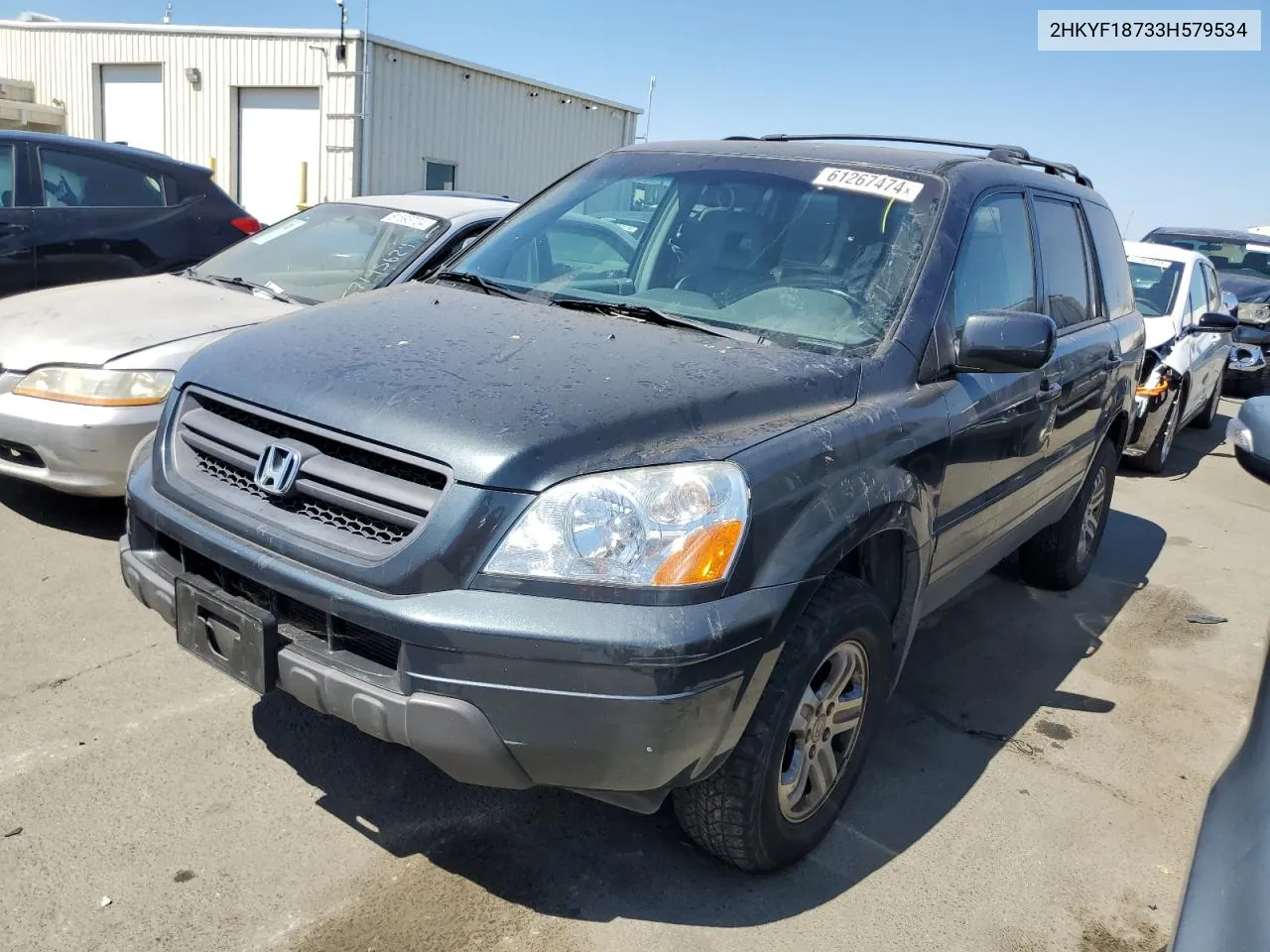 2003 Honda Pilot Exl VIN: 2HKYF18733H579534 Lot: 61267474