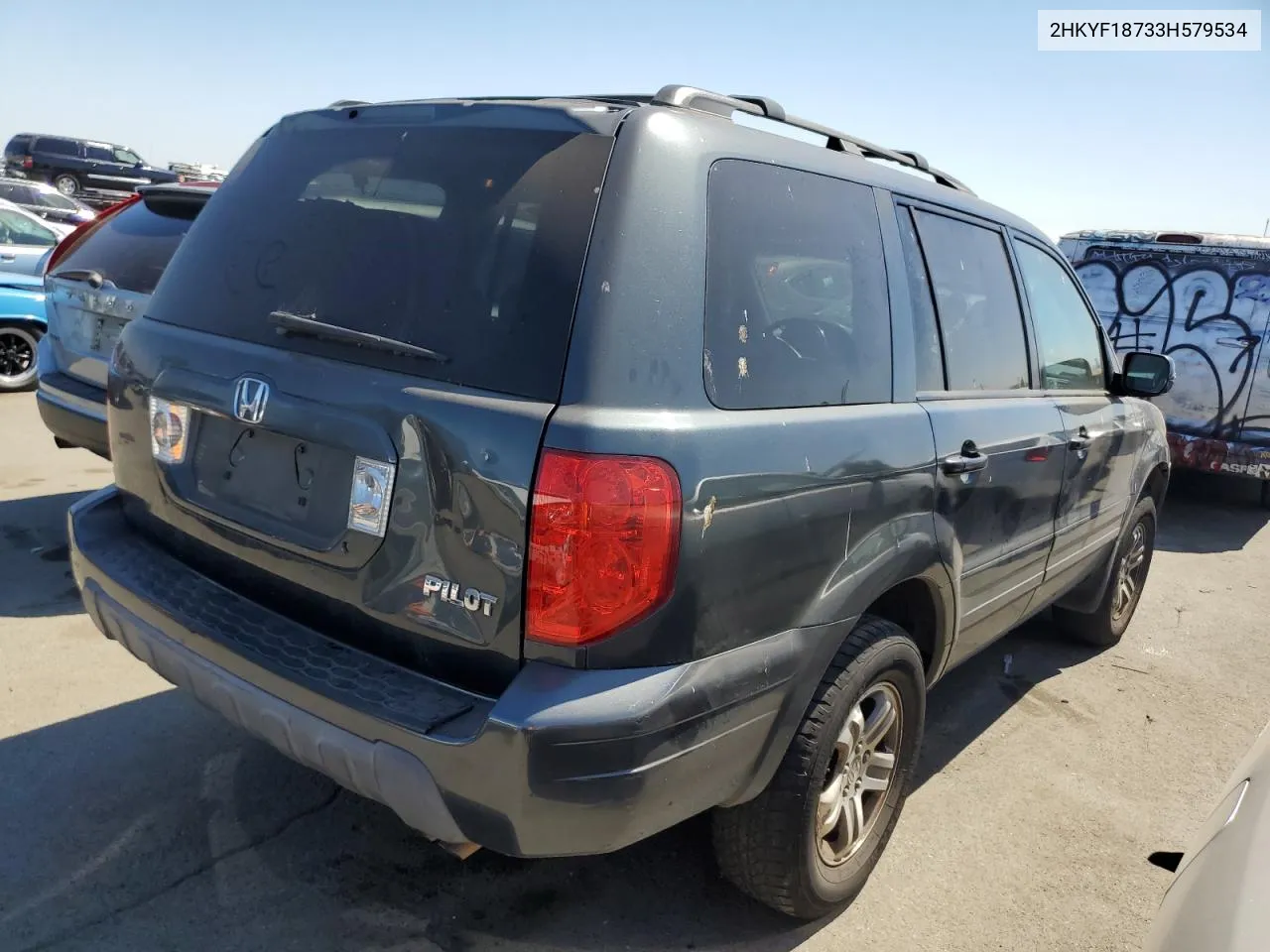 2003 Honda Pilot Exl VIN: 2HKYF18733H579534 Lot: 61267474