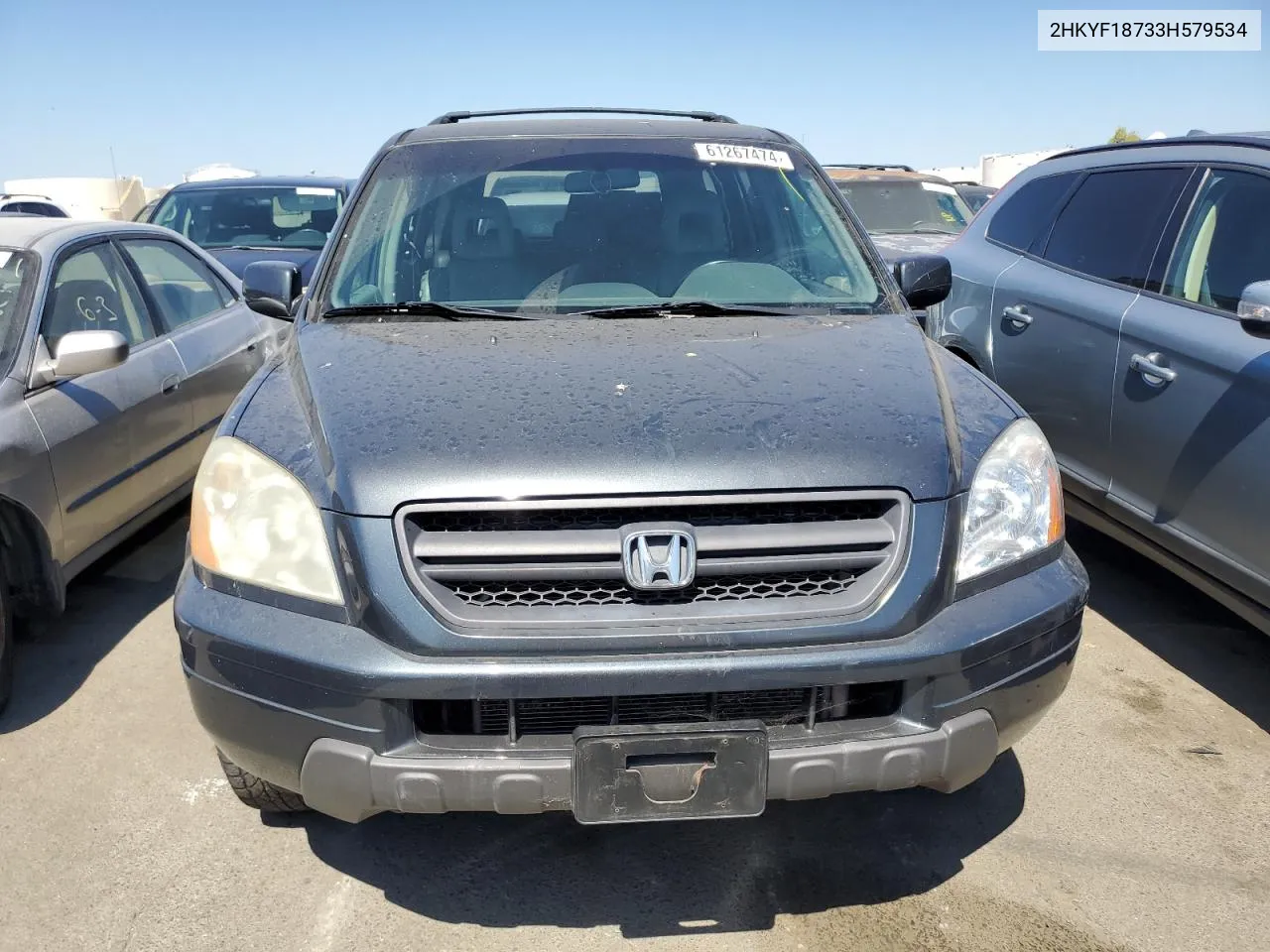 2003 Honda Pilot Exl VIN: 2HKYF18733H579534 Lot: 61267474