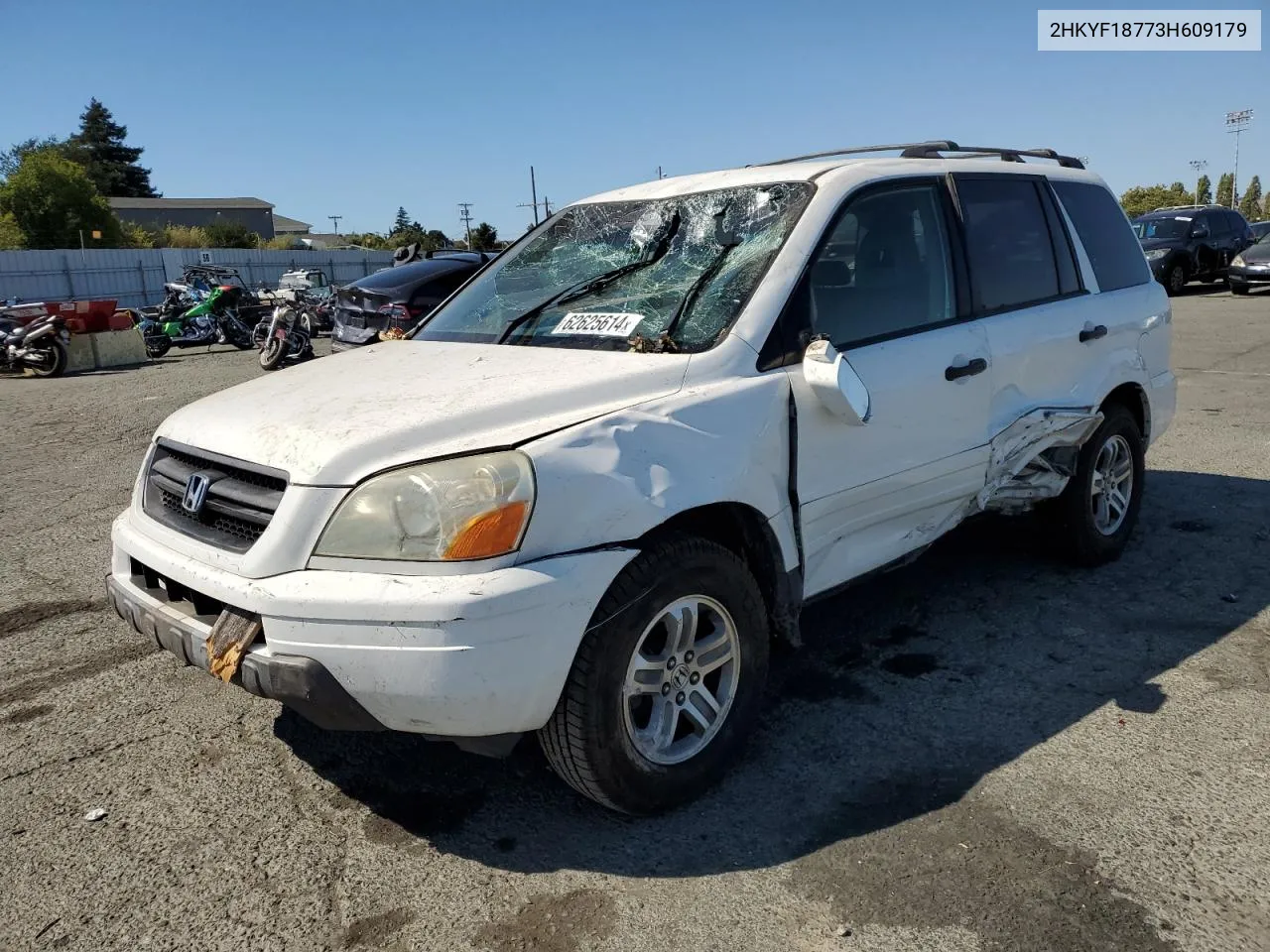 2003 Honda Pilot Exl VIN: 2HKYF18773H609179 Lot: 62625614