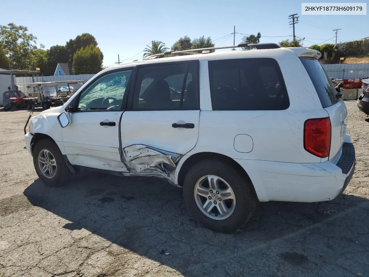 2003 Honda Pilot Exl VIN: 2HKYF18773H609179 Lot: 62625614