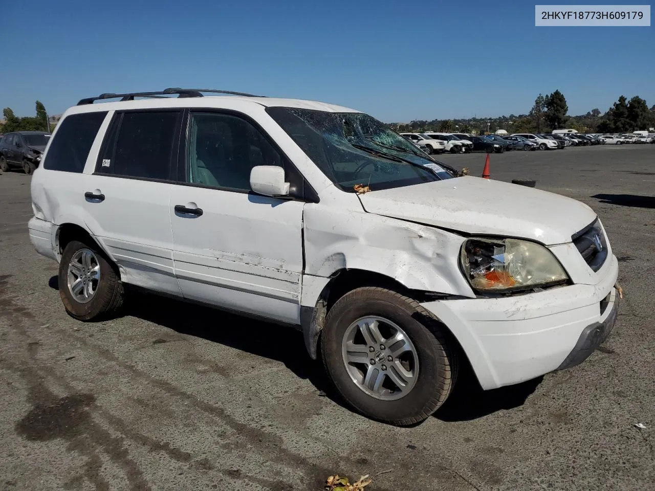 2003 Honda Pilot Exl VIN: 2HKYF18773H609179 Lot: 62625614