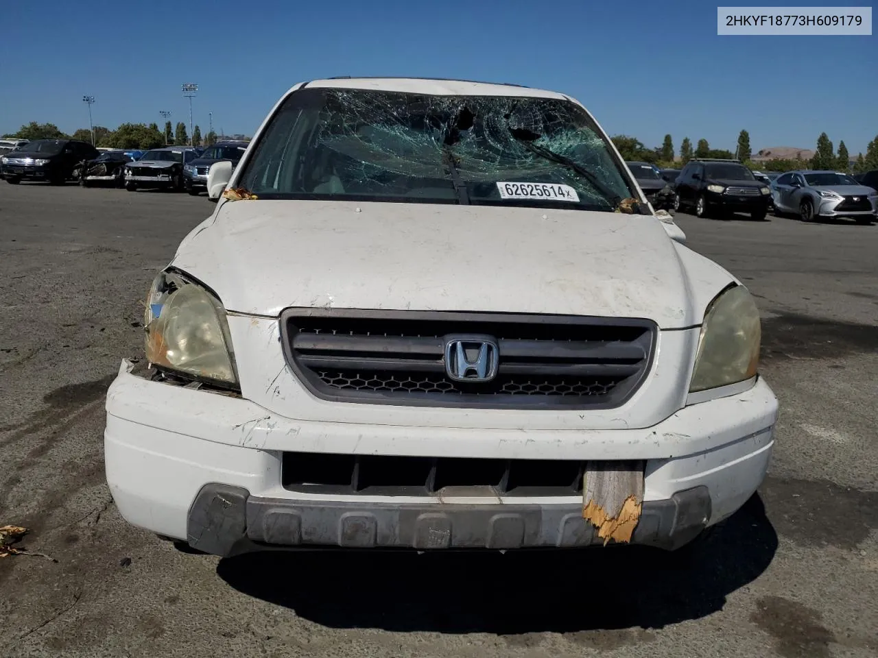 2003 Honda Pilot Exl VIN: 2HKYF18773H609179 Lot: 62625614