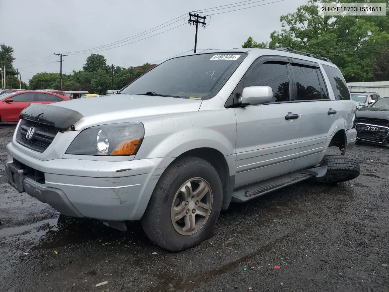 2003 Honda Pilot Exl VIN: 2HKYF18733H554651 Lot: 64803404