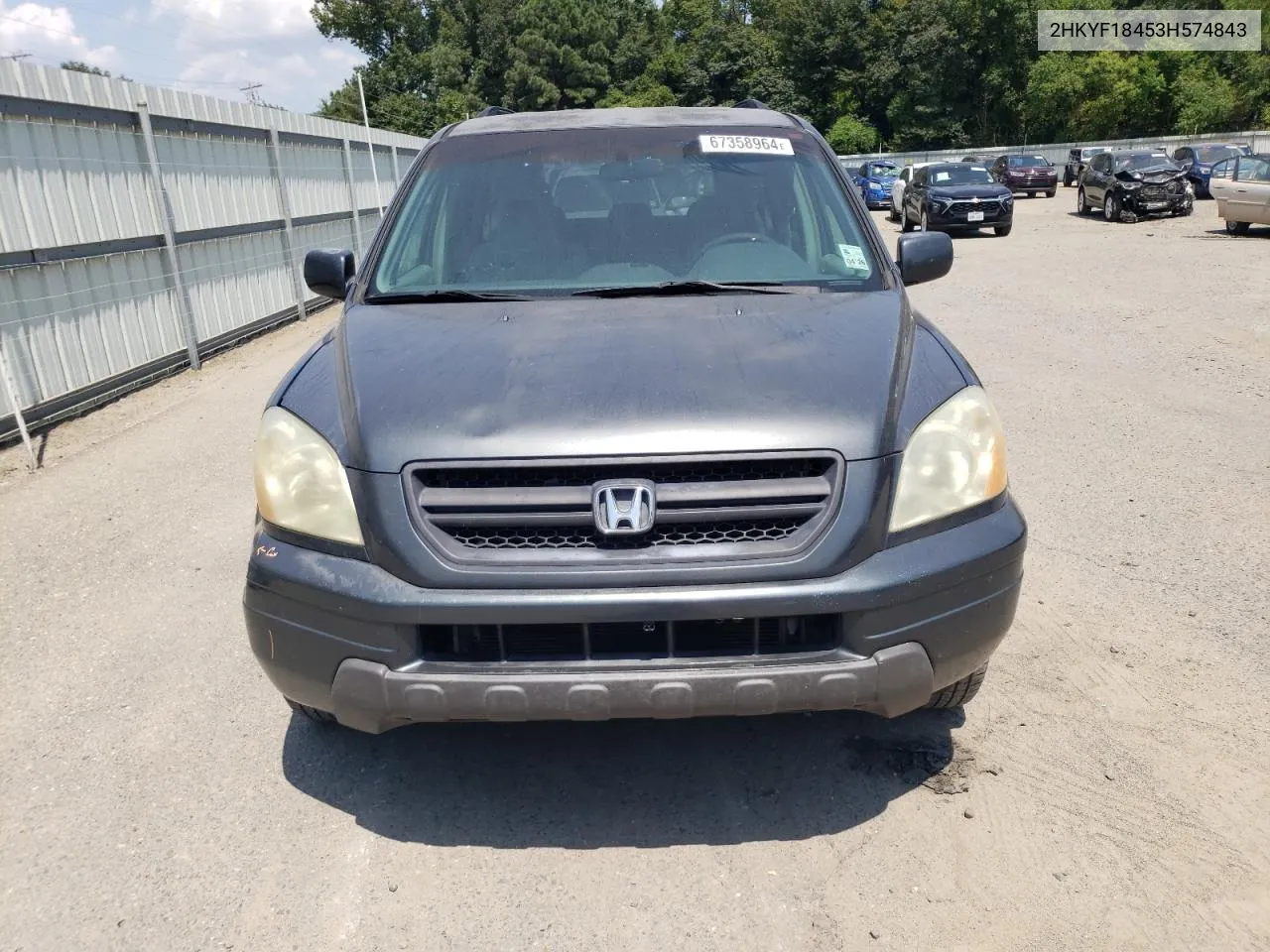 2003 Honda Pilot Ex VIN: 2HKYF18453H574843 Lot: 67358964