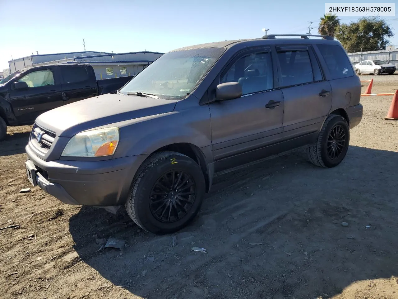 2003 Honda Pilot Exl VIN: 2HKYF18563H578005 Lot: 68173094