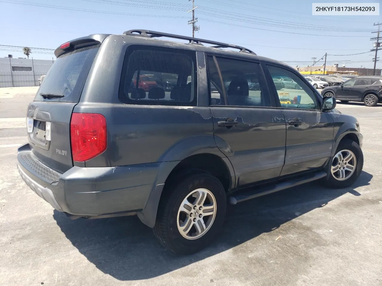 2003 Honda Pilot Lx VIN: 2HKYF18173H542093 Lot: 68517064