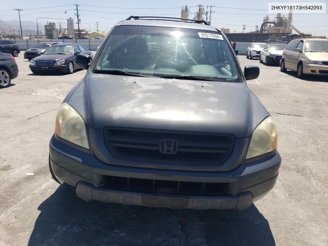 2003 Honda Pilot Lx VIN: 2HKYF18173H542093 Lot: 68517064