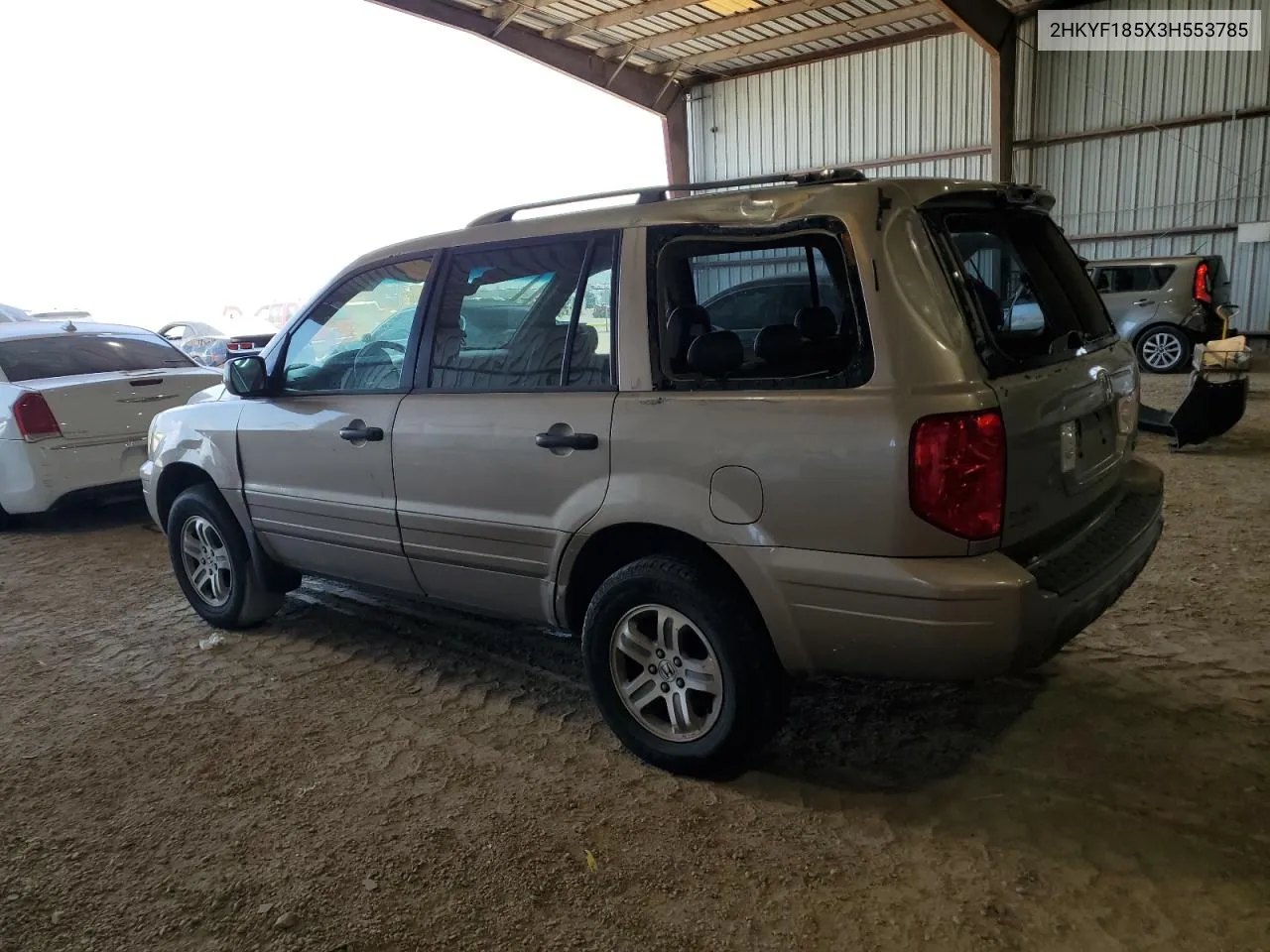 2003 Honda Pilot Exl VIN: 2HKYF185X3H553785 Lot: 68555944