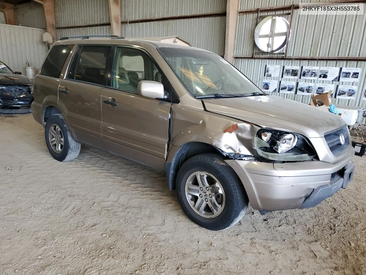 2003 Honda Pilot Exl VIN: 2HKYF185X3H553785 Lot: 68555944