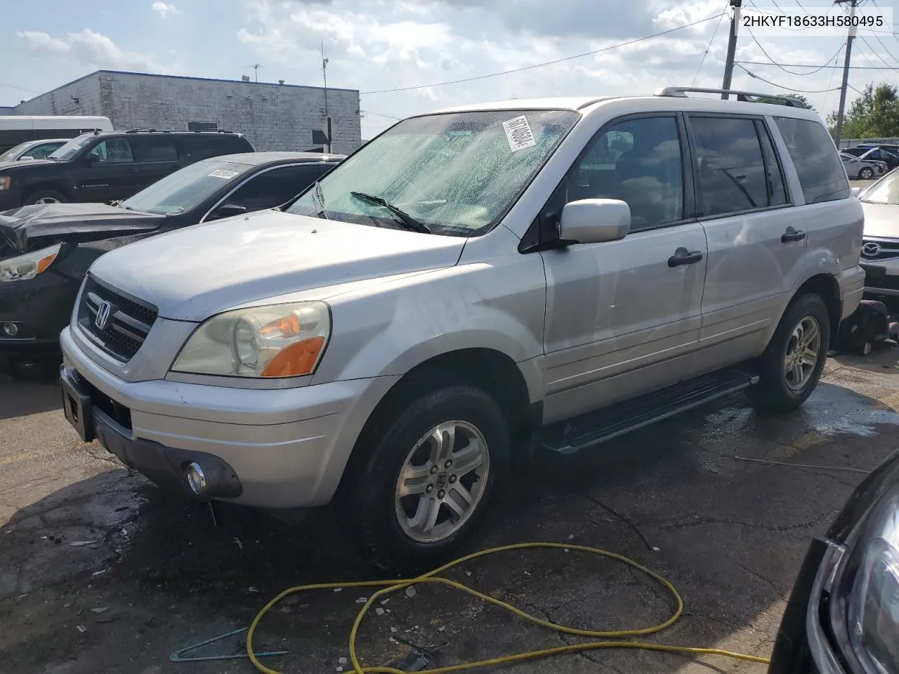 2003 Honda Pilot Exl VIN: 2HKYF18633H580495 Lot: 68740684