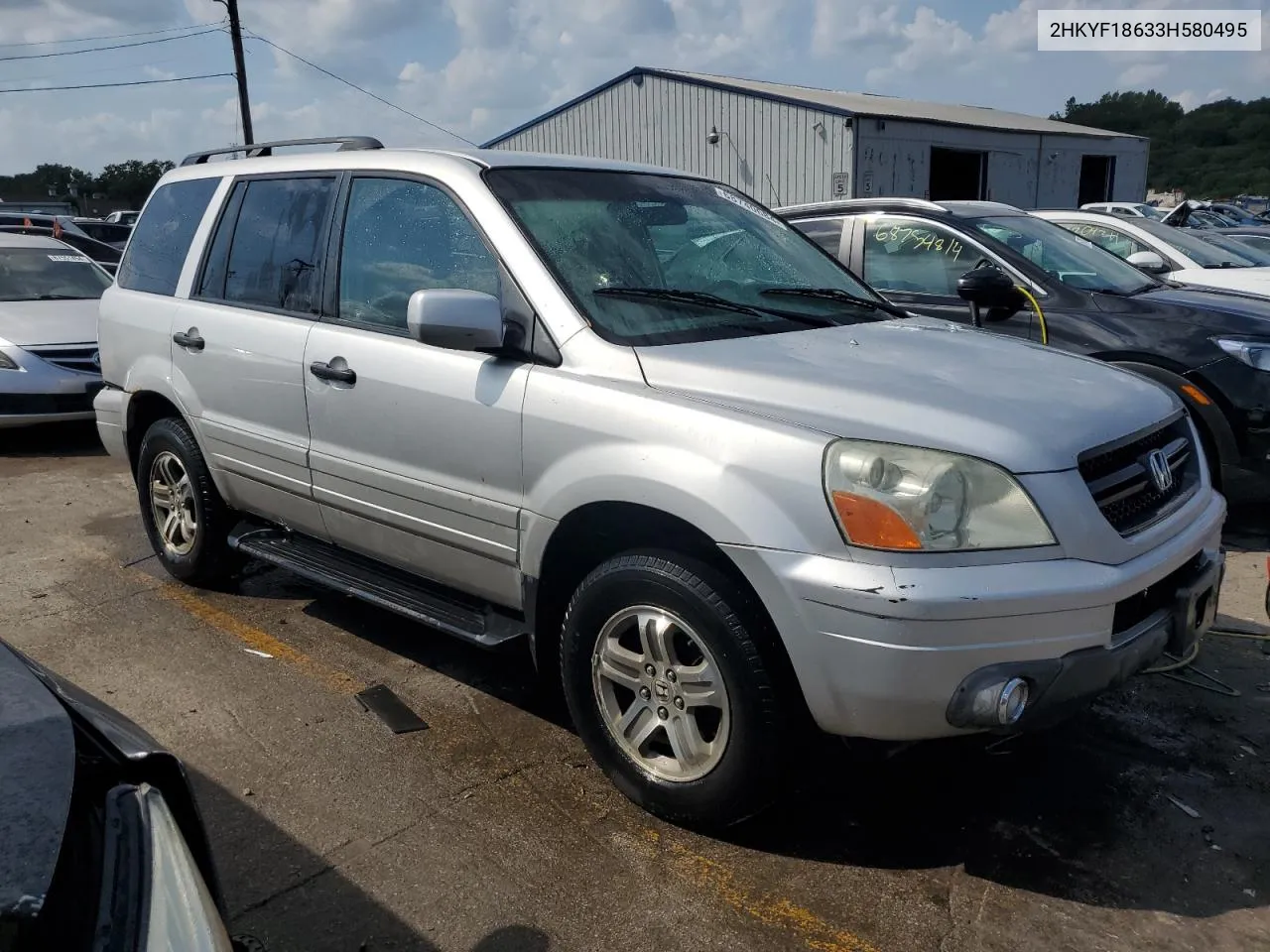 2003 Honda Pilot Exl VIN: 2HKYF18633H580495 Lot: 68740684