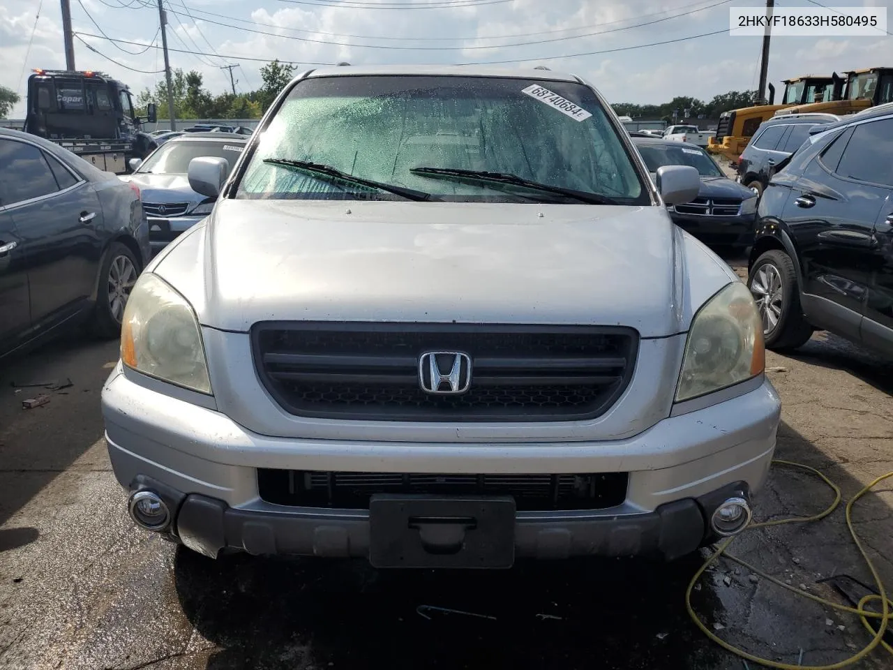 2003 Honda Pilot Exl VIN: 2HKYF18633H580495 Lot: 68740684