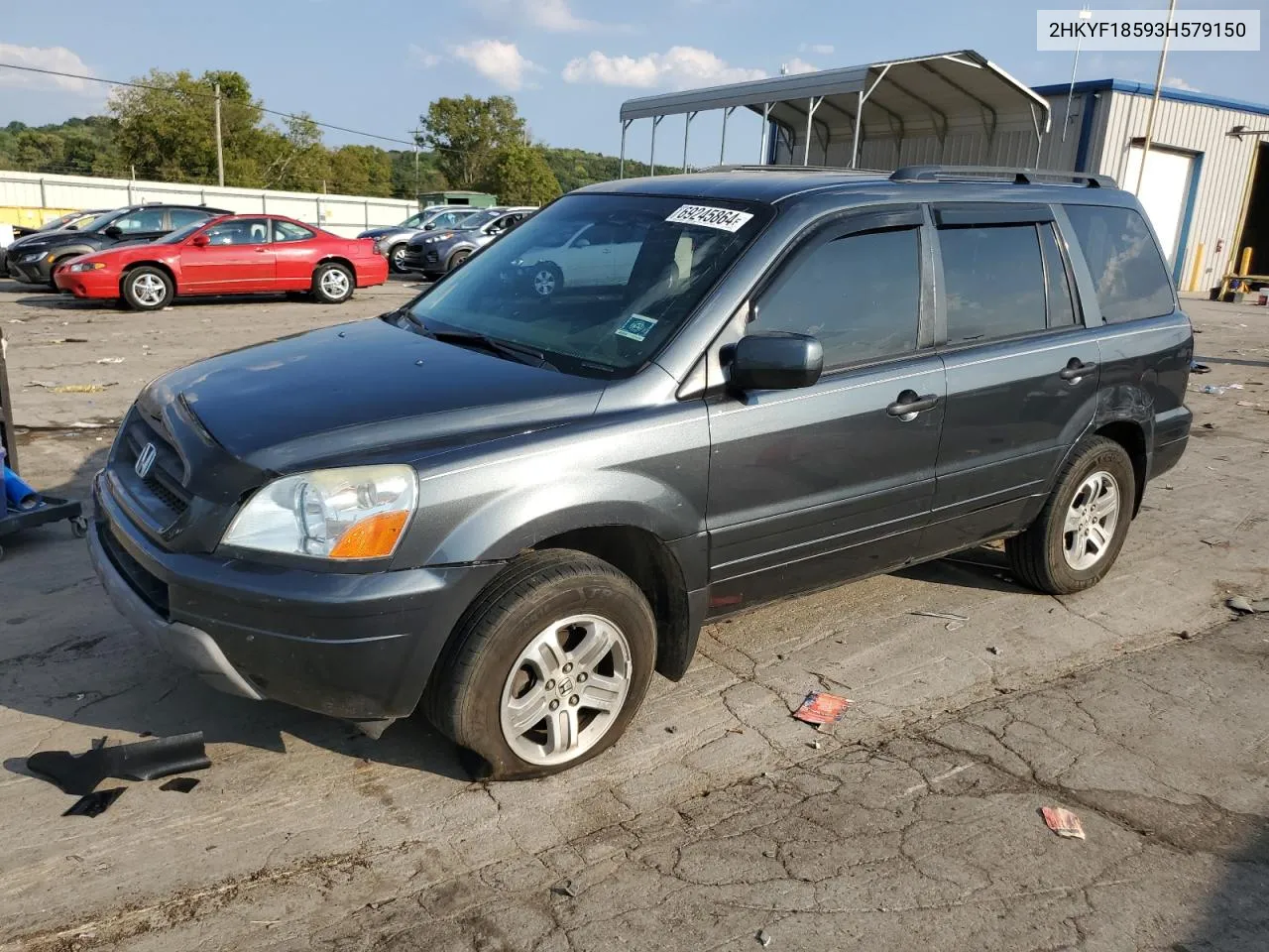 2003 Honda Pilot Exl VIN: 2HKYF18593H579150 Lot: 69245864