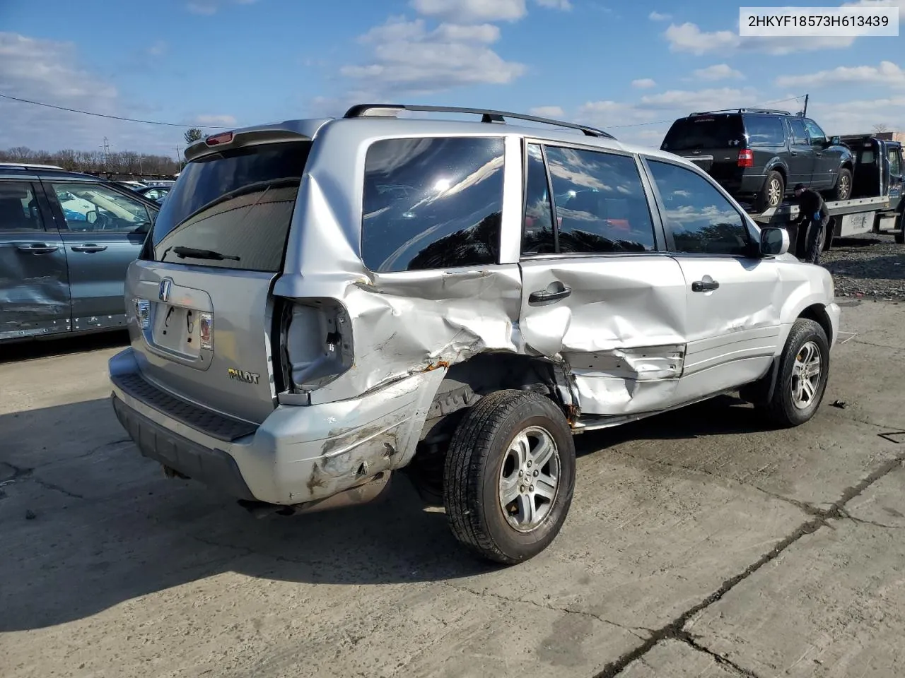 2003 Honda Pilot Exl VIN: 2HKYF18573H613439 Lot: 69990384