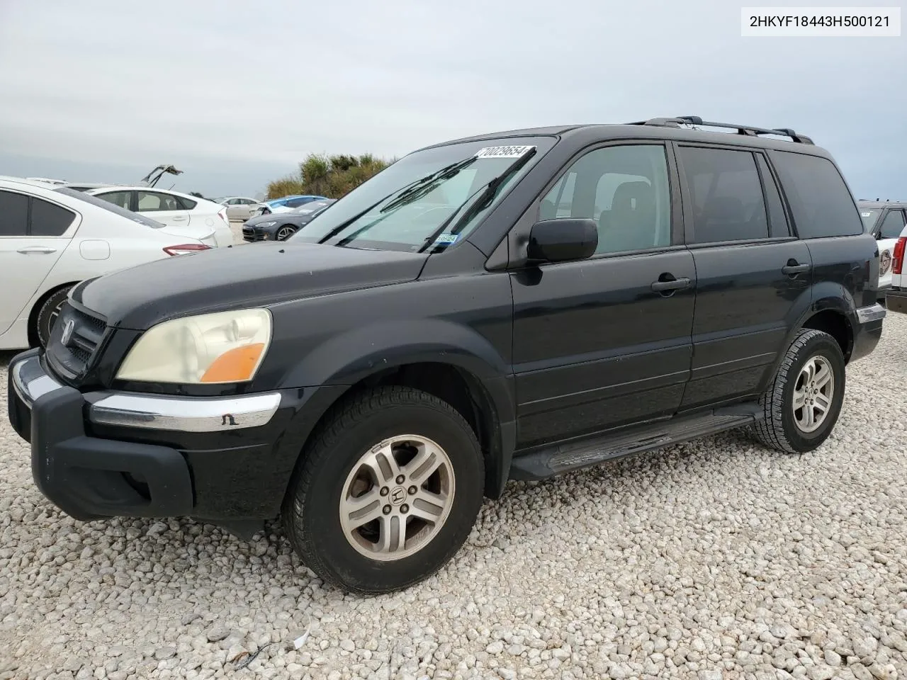 2003 Honda Pilot Ex VIN: 2HKYF18443H500121 Lot: 70029654