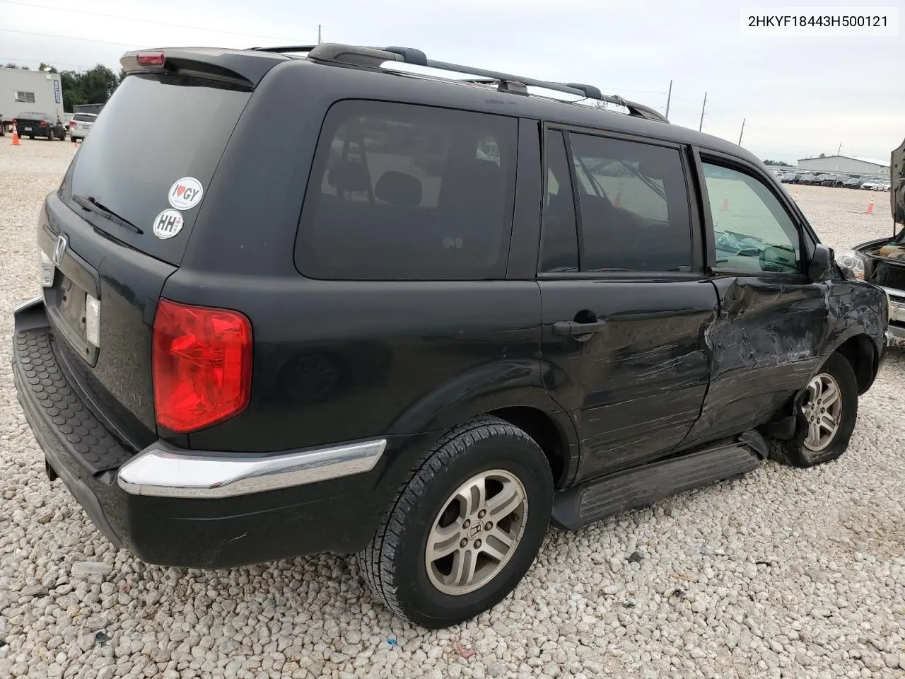 2003 Honda Pilot Ex VIN: 2HKYF18443H500121 Lot: 70029654