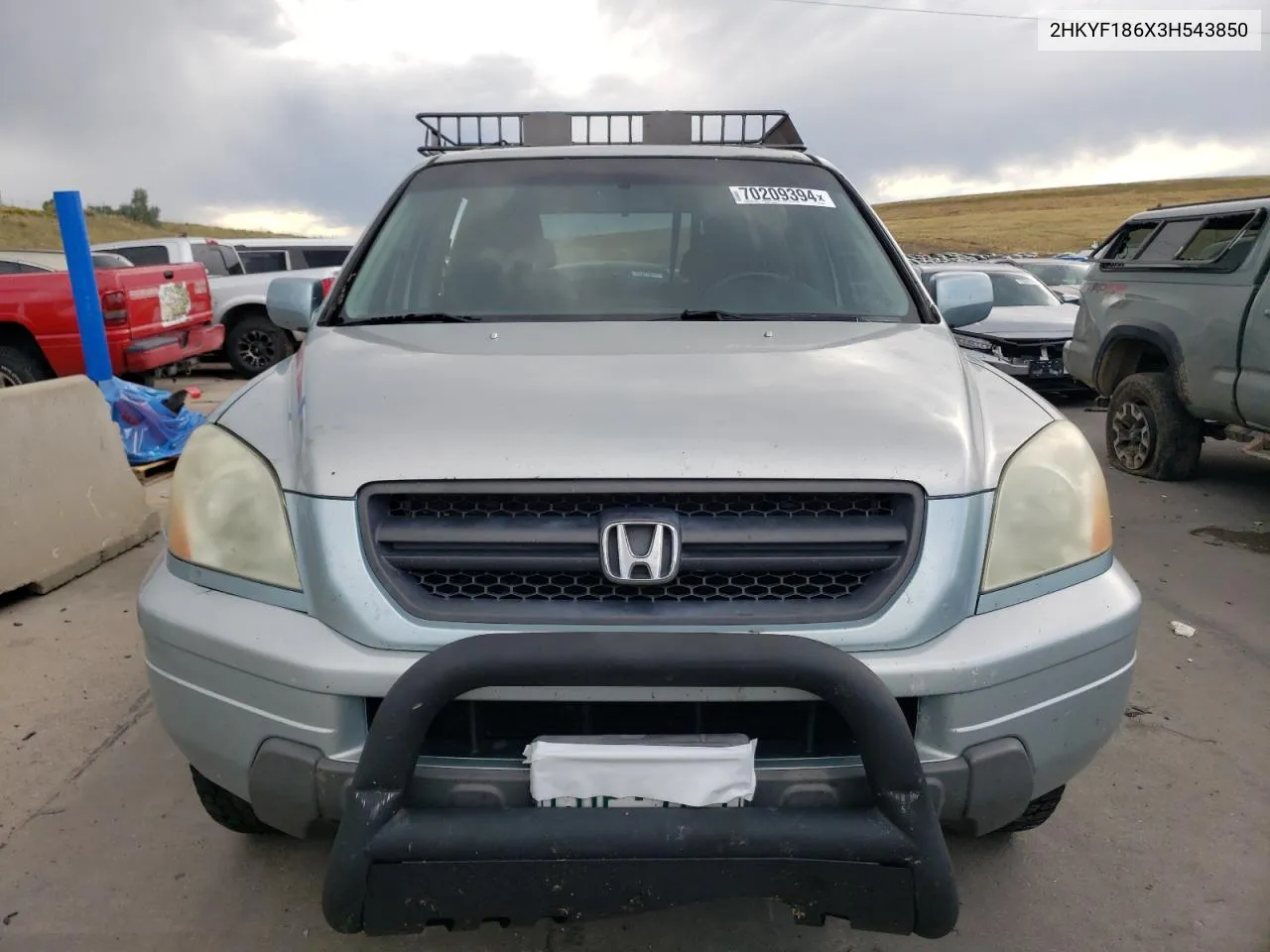 2003 Honda Pilot Exl VIN: 2HKYF186X3H543850 Lot: 70209394