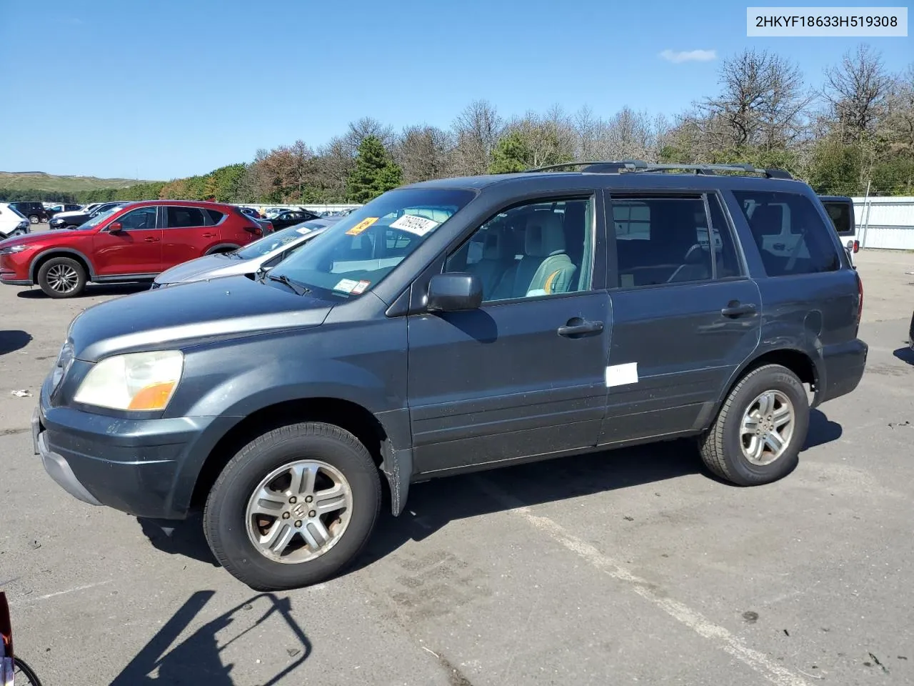 2003 Honda Pilot Exl VIN: 2HKYF18633H519308 Lot: 70690994