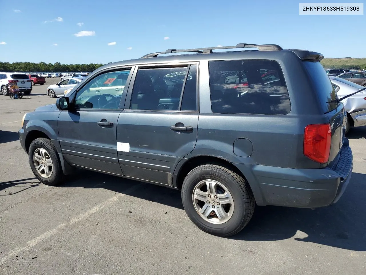 2003 Honda Pilot Exl VIN: 2HKYF18633H519308 Lot: 70690994