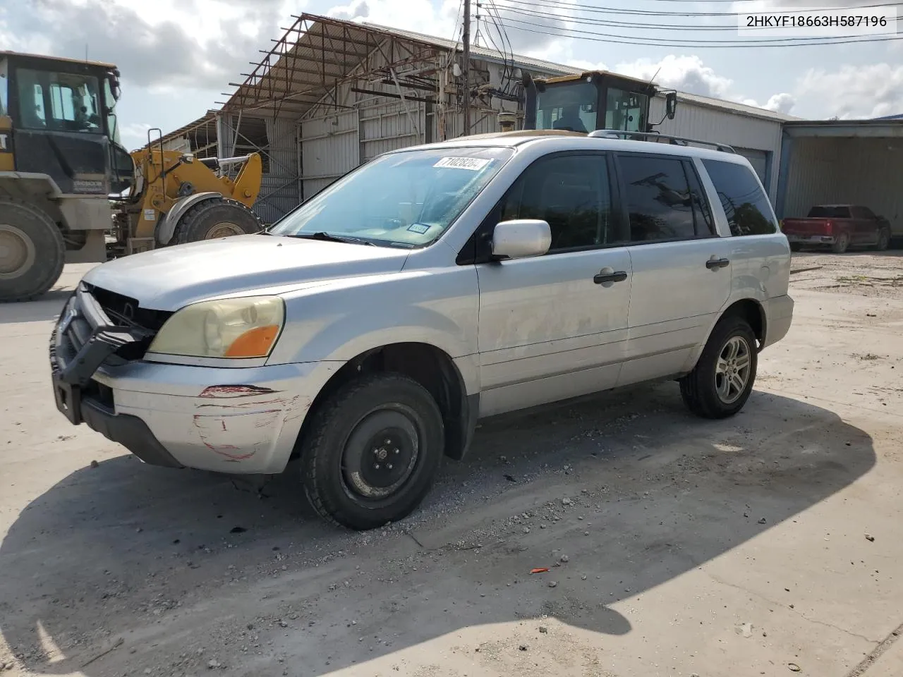 2003 Honda Pilot Exl VIN: 2HKYF18663H587196 Lot: 71028284