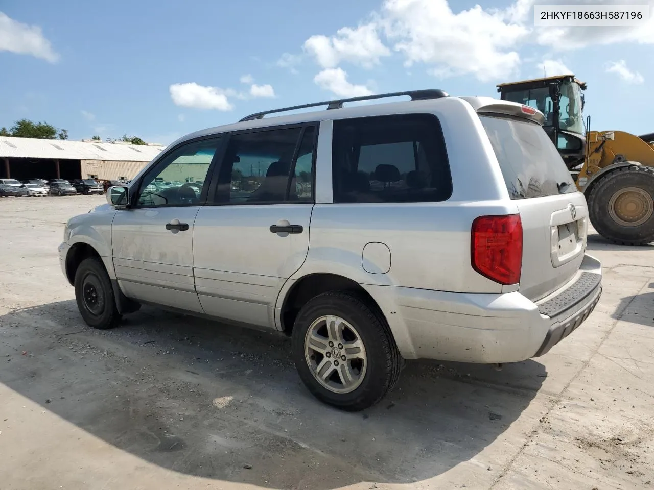 2003 Honda Pilot Exl VIN: 2HKYF18663H587196 Lot: 71028284