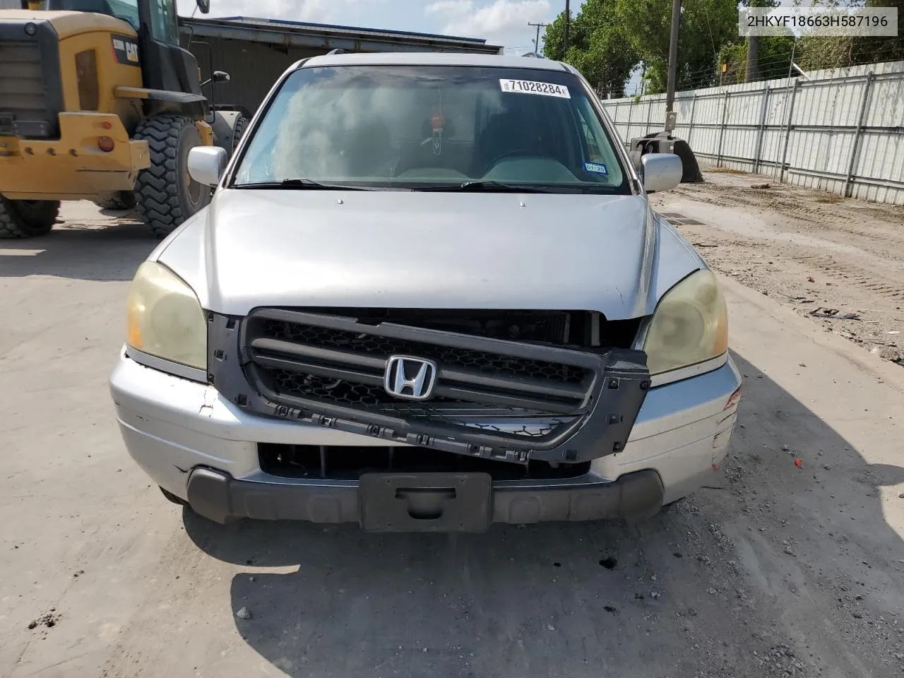 2003 Honda Pilot Exl VIN: 2HKYF18663H587196 Lot: 71028284