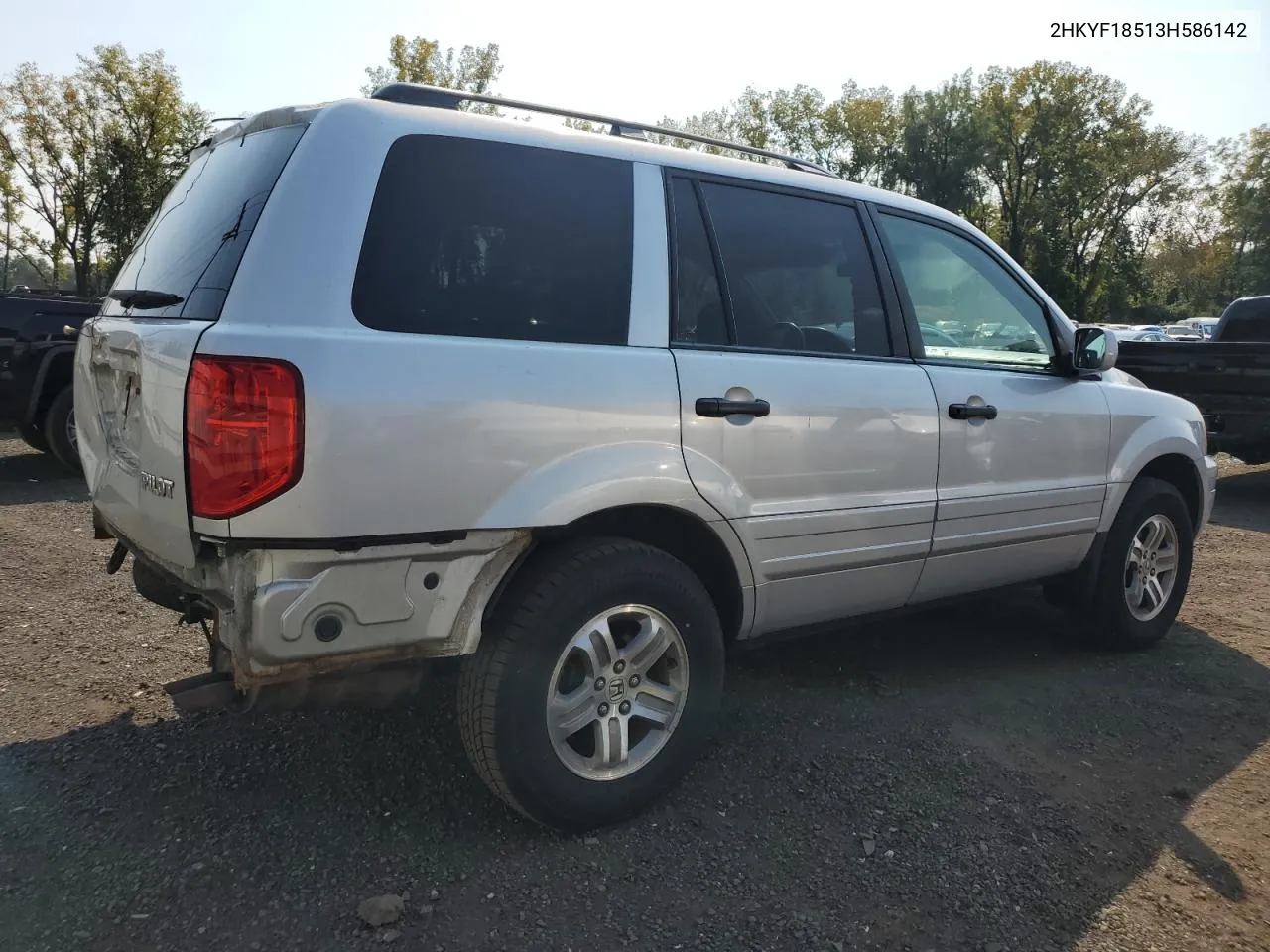 2003 Honda Pilot Exl VIN: 2HKYF18513H586142 Lot: 71270054