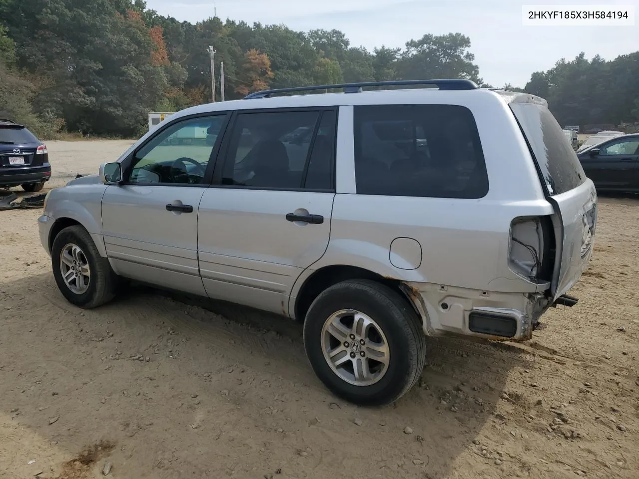 2003 Honda Pilot Exl VIN: 2HKYF185X3H584194 Lot: 71388164