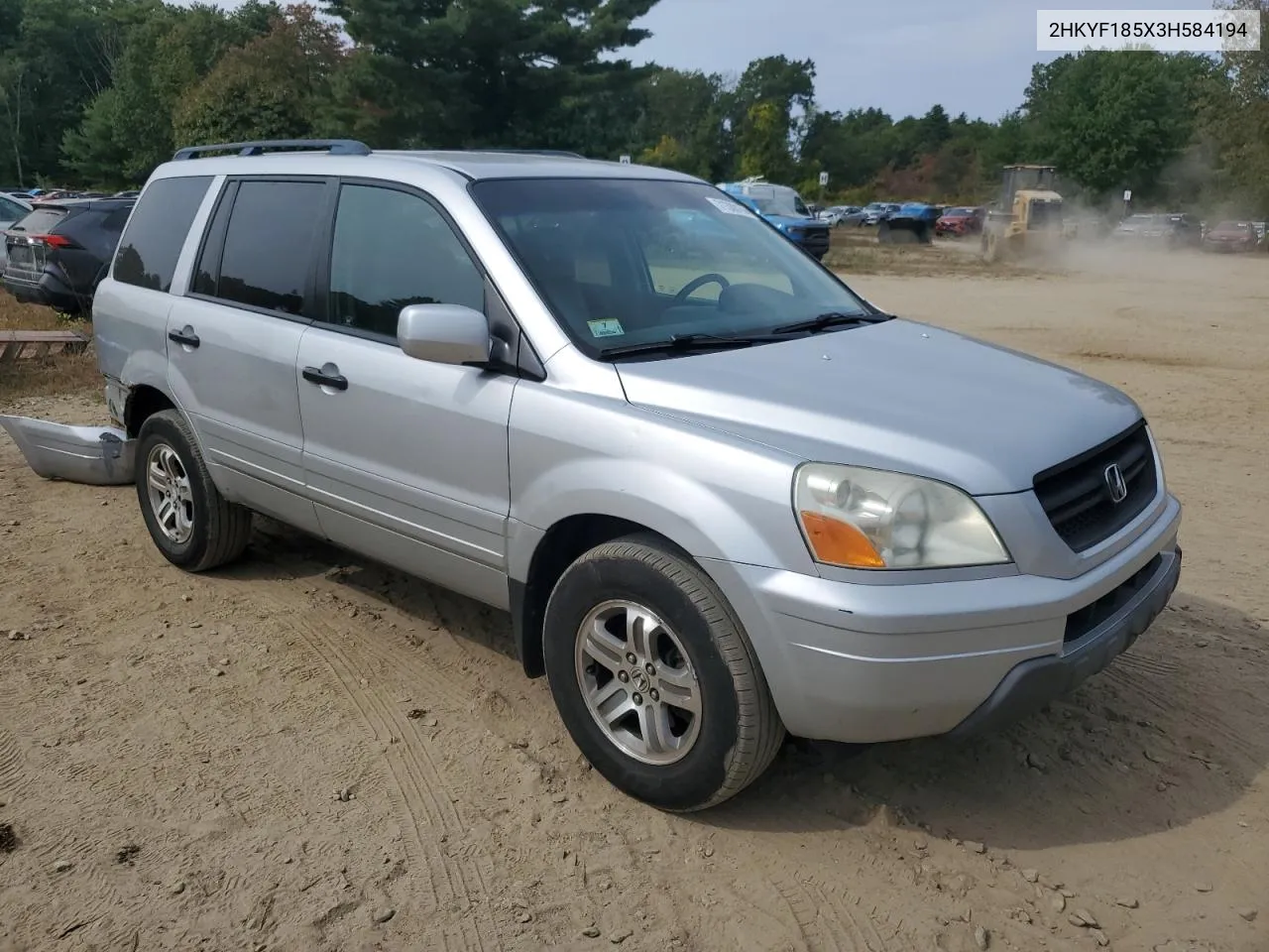 2003 Honda Pilot Exl VIN: 2HKYF185X3H584194 Lot: 71388164