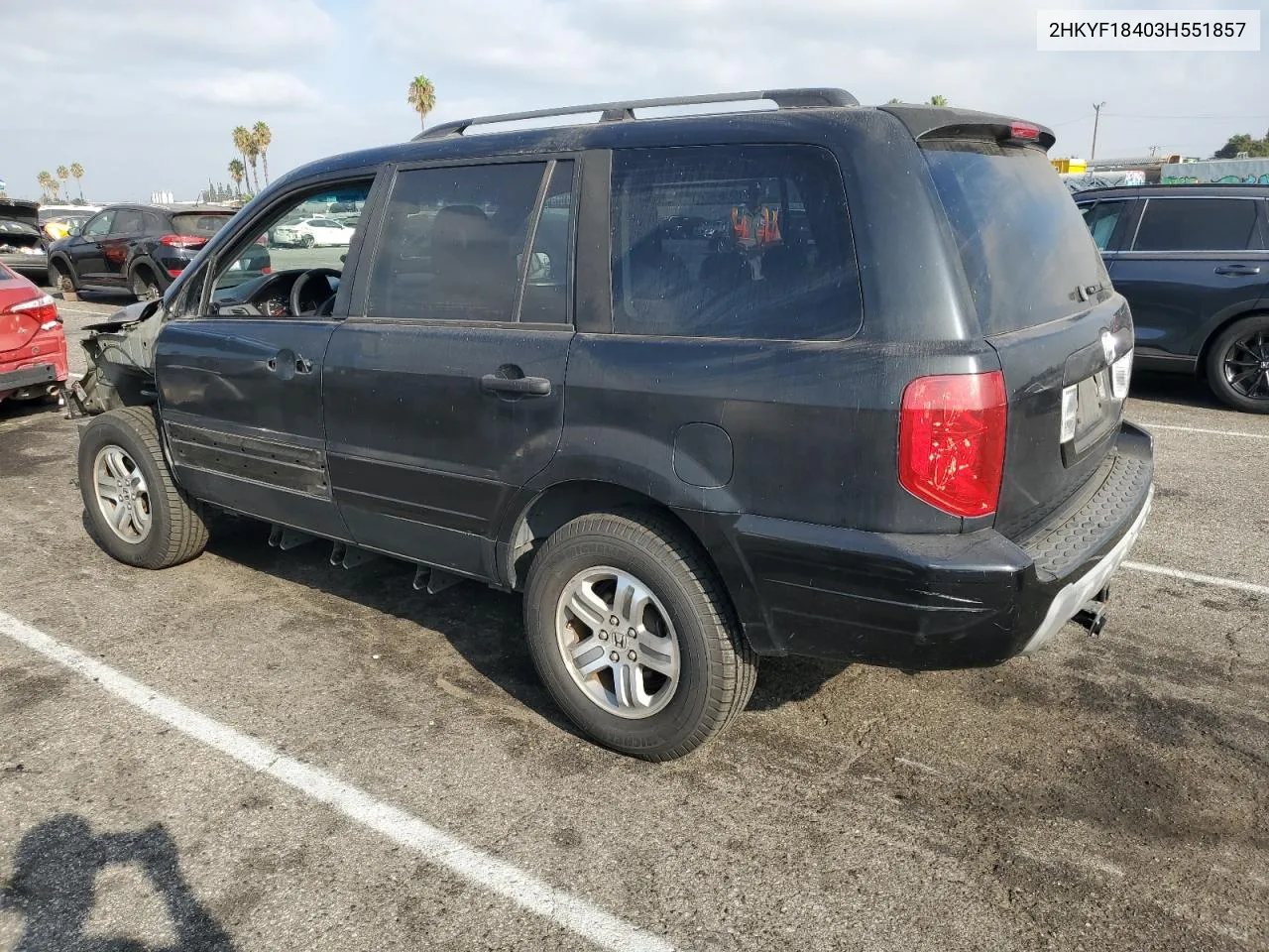 2003 Honda Pilot Ex VIN: 2HKYF18403H551857 Lot: 71470434