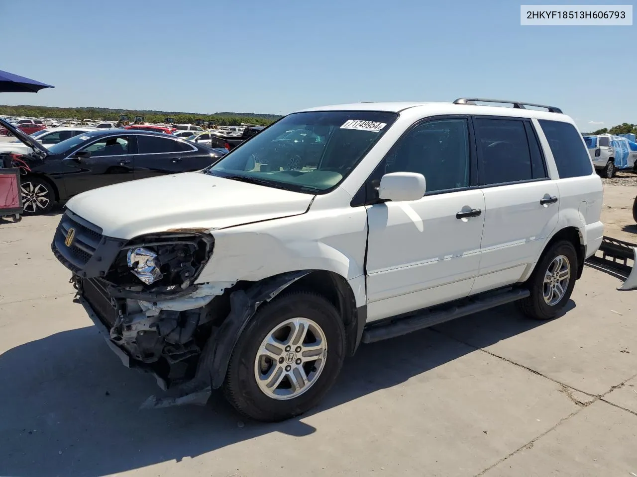 2003 Honda Pilot Exl VIN: 2HKYF18513H606793 Lot: 71749954