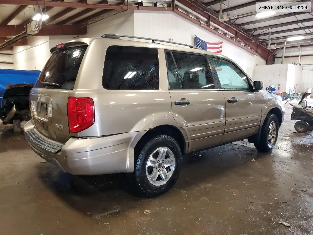 2003 Honda Pilot Ex VIN: 2HKYF18483H519254 Lot: 72265554