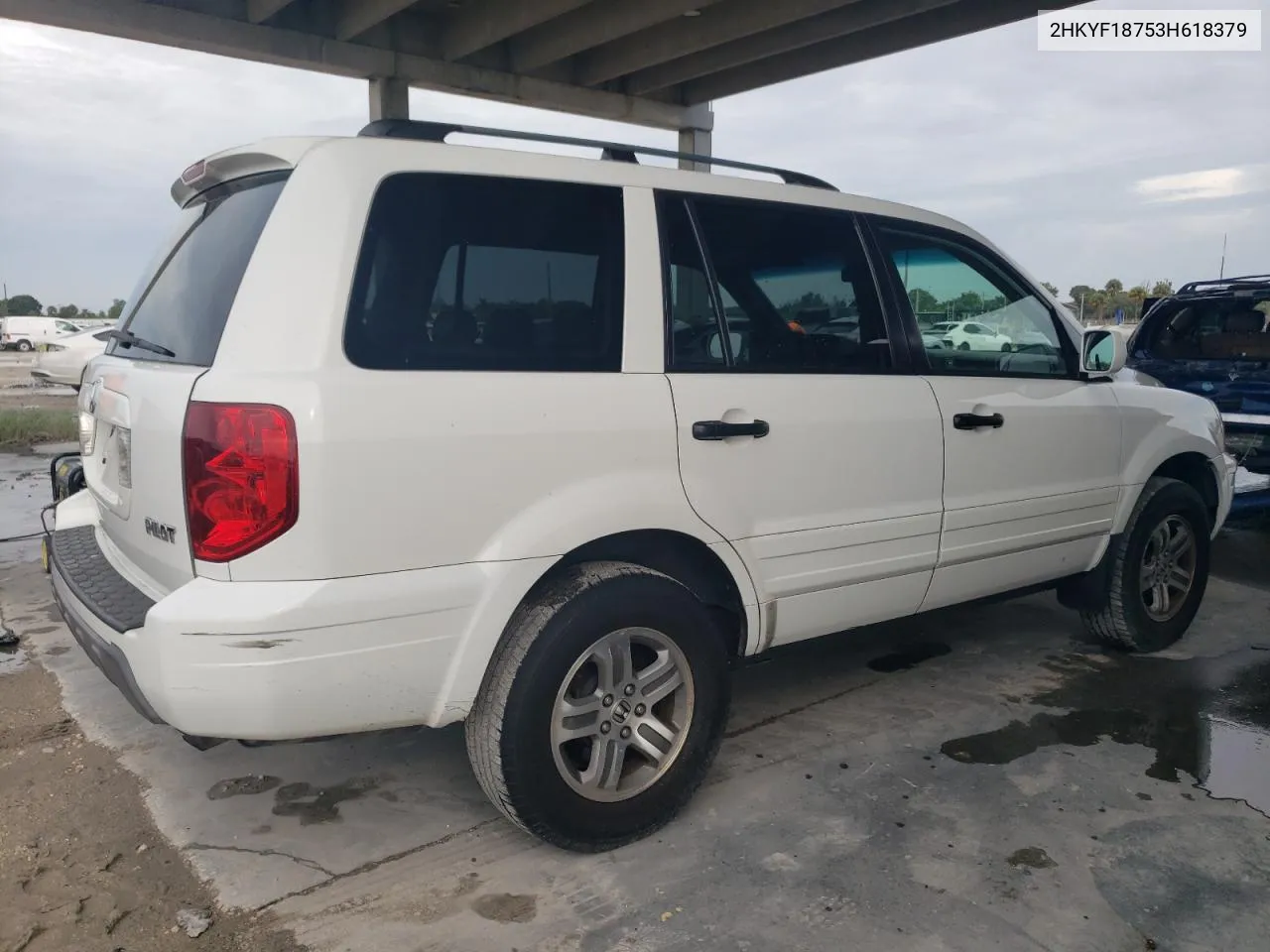 2003 Honda Pilot Exl VIN: 2HKYF18753H618379 Lot: 72711374