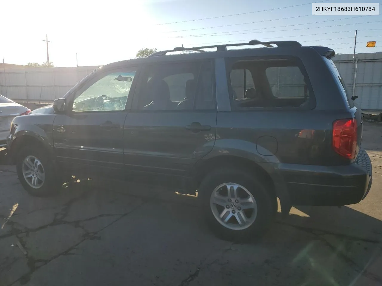 2003 Honda Pilot Exl VIN: 2HKYF18683H610784 Lot: 73970514