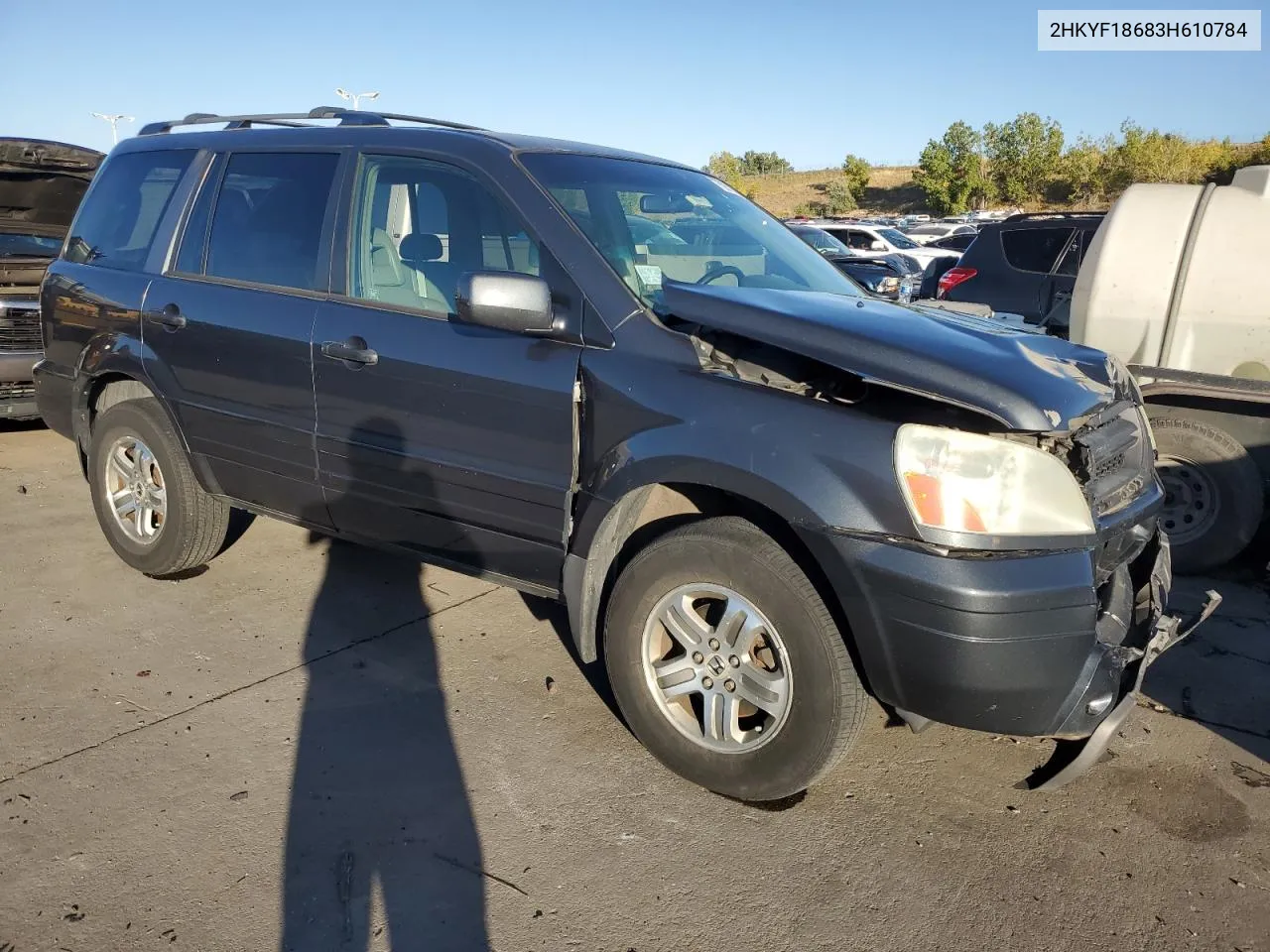 2003 Honda Pilot Exl VIN: 2HKYF18683H610784 Lot: 73970514