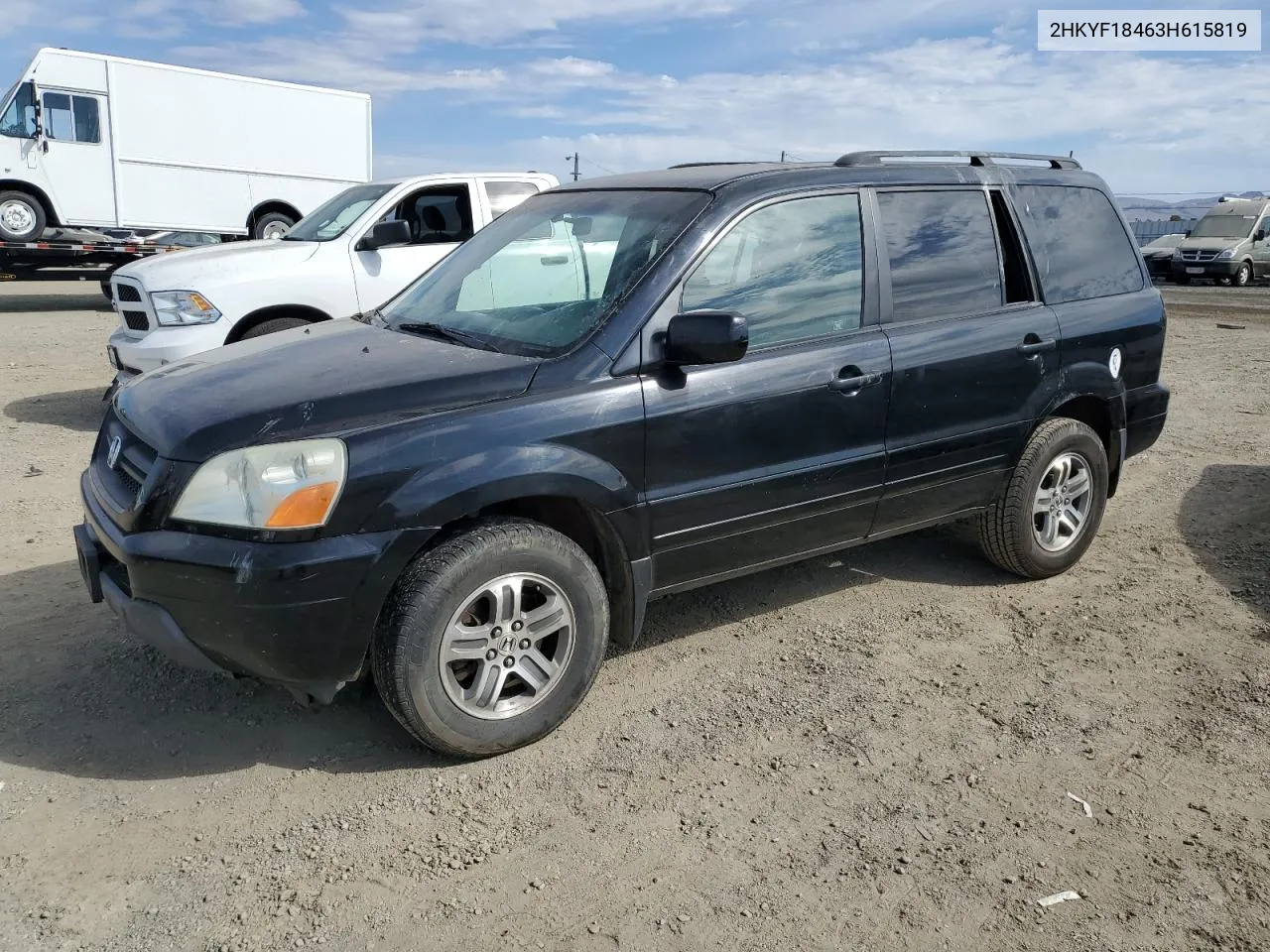 2003 Honda Pilot Ex VIN: 2HKYF18463H615819 Lot: 74698284