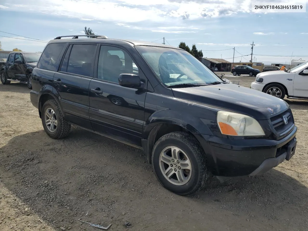 2003 Honda Pilot Ex VIN: 2HKYF18463H615819 Lot: 74698284