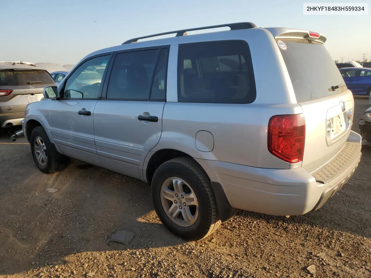 2003 Honda Pilot Ex VIN: 2HKYF18483H559334 Lot: 74751504