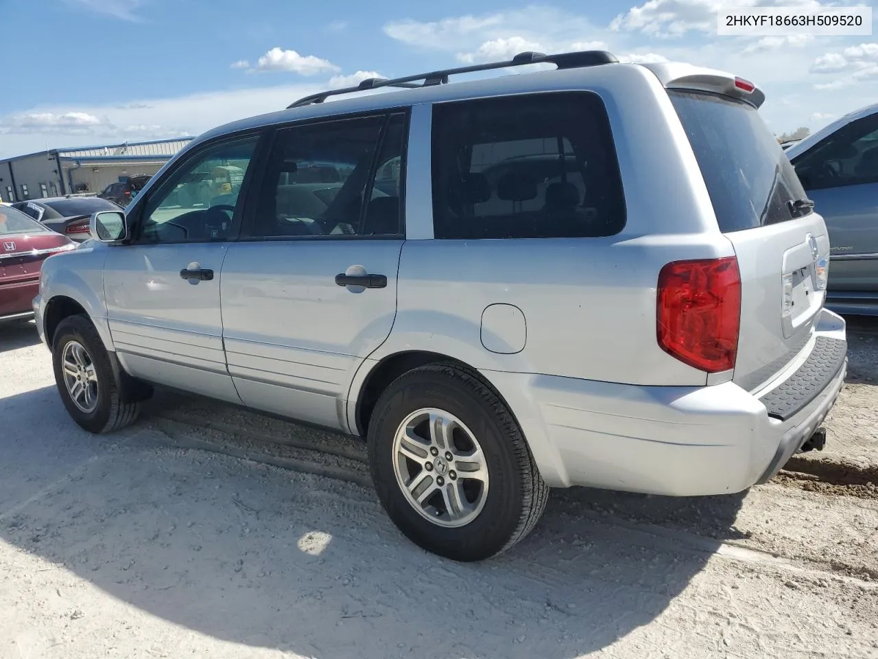 2003 Honda Pilot Exl VIN: 2HKYF18663H509520 Lot: 75184614