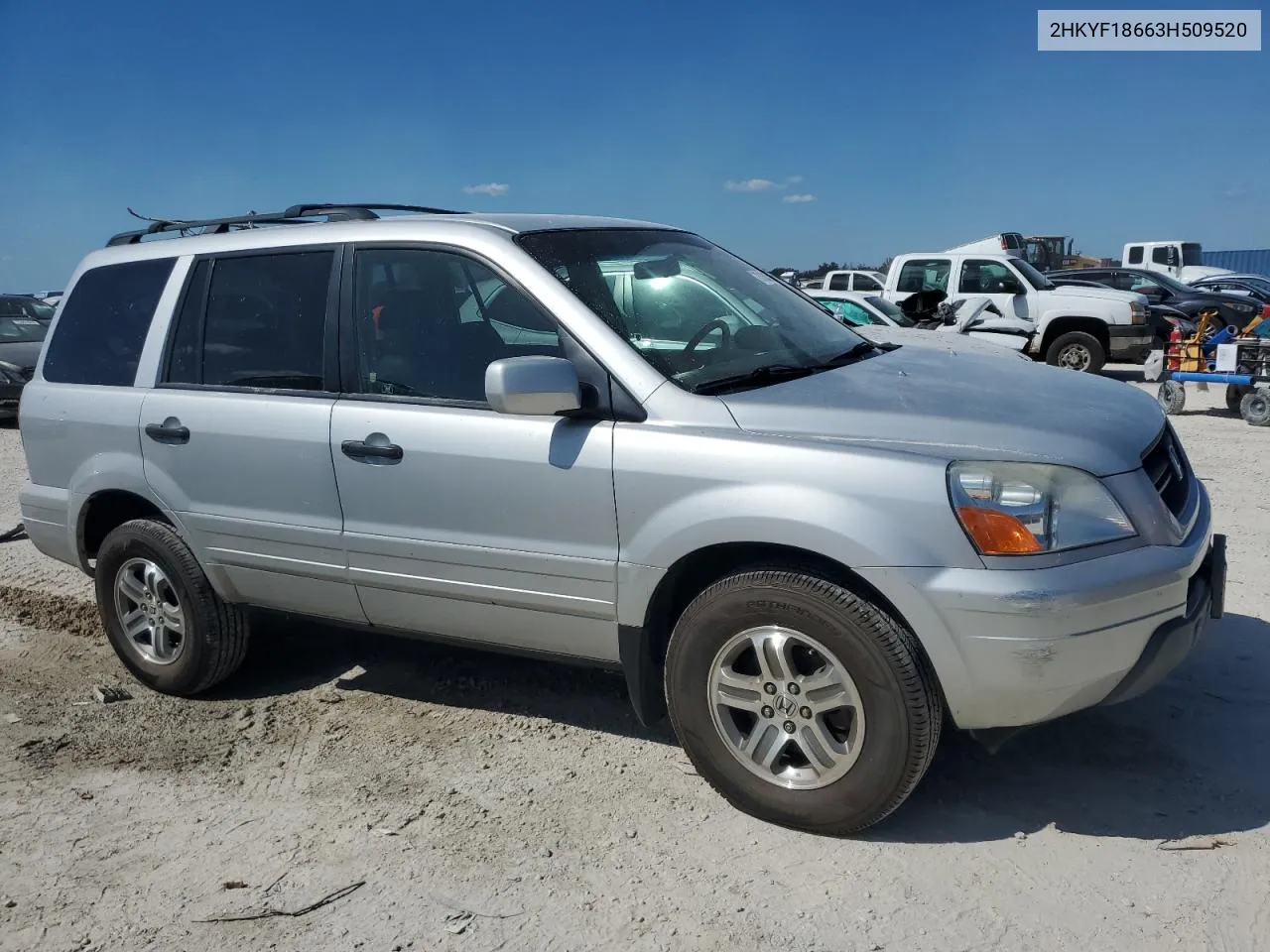 2003 Honda Pilot Exl VIN: 2HKYF18663H509520 Lot: 75184614