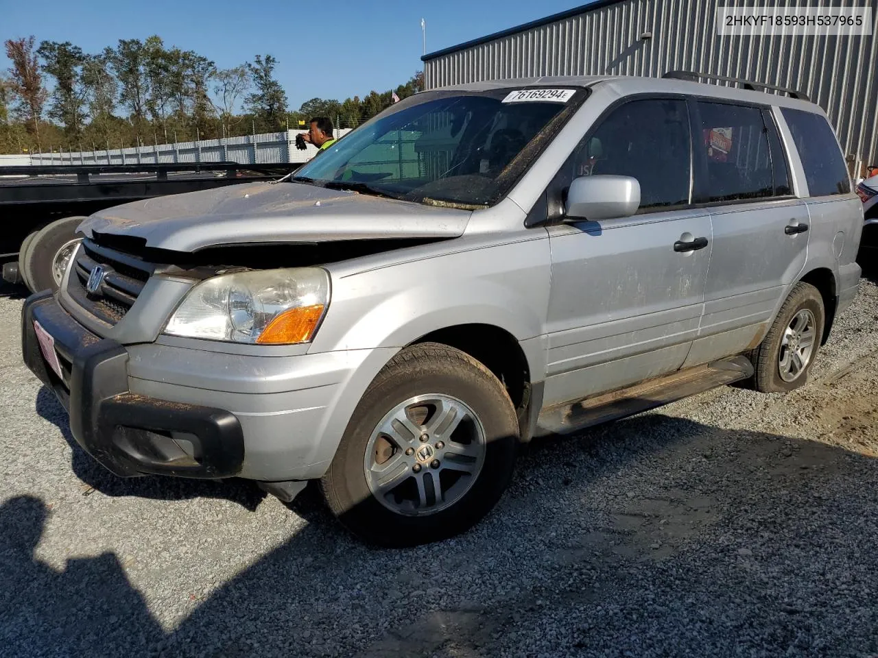 2003 Honda Pilot Exl VIN: 2HKYF18593H537965 Lot: 76169294