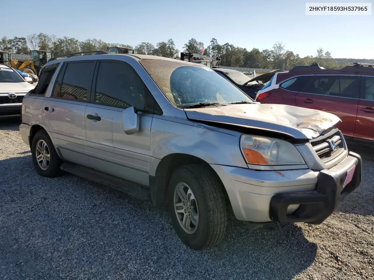 2003 Honda Pilot Exl VIN: 2HKYF18593H537965 Lot: 76169294