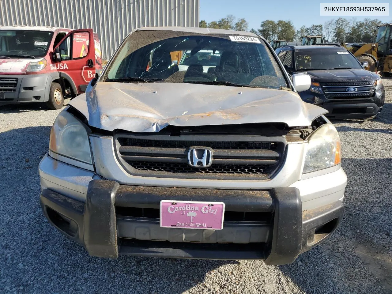 2003 Honda Pilot Exl VIN: 2HKYF18593H537965 Lot: 76169294