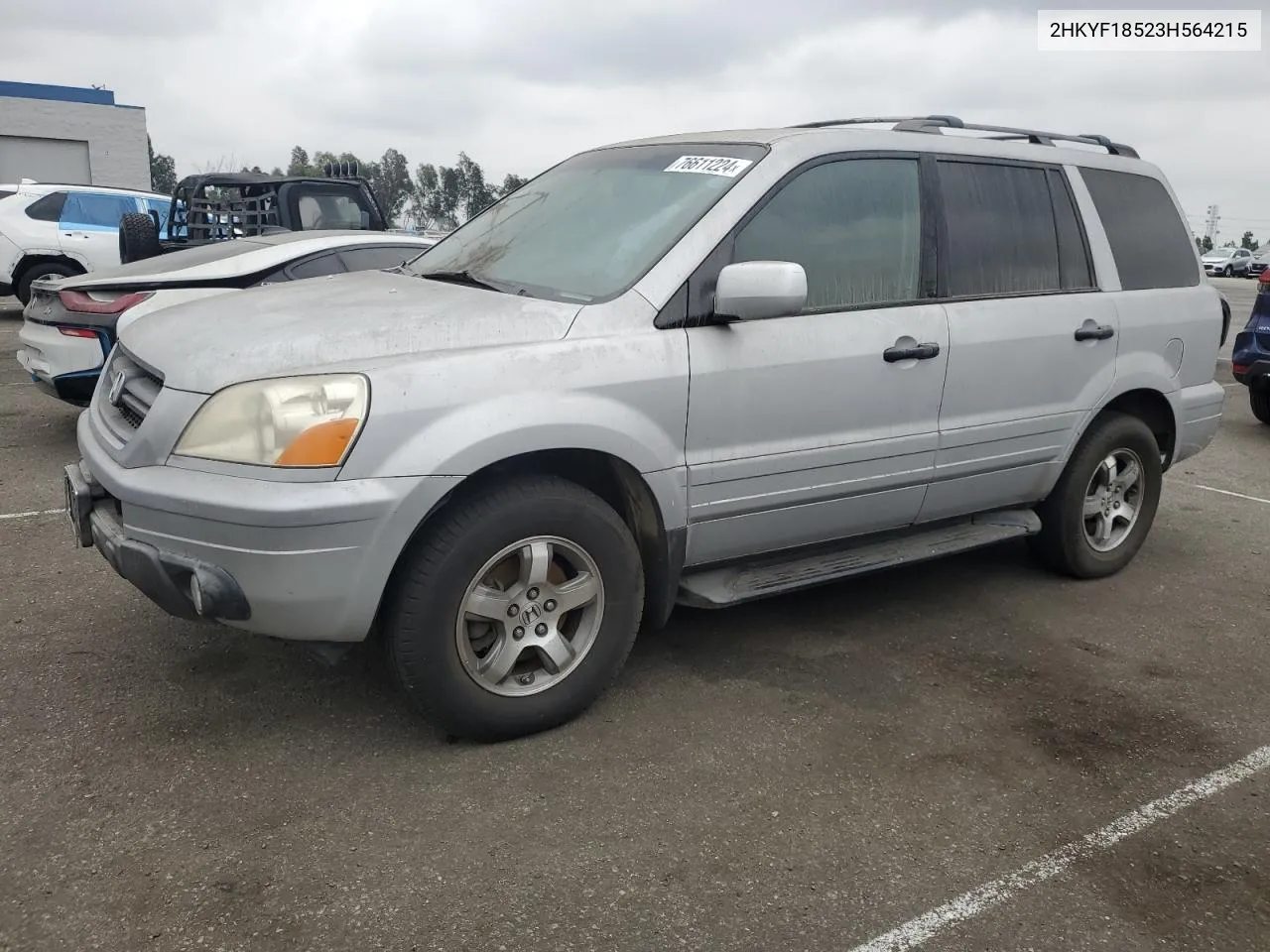 2003 Honda Pilot Exl VIN: 2HKYF18523H564215 Lot: 76611224