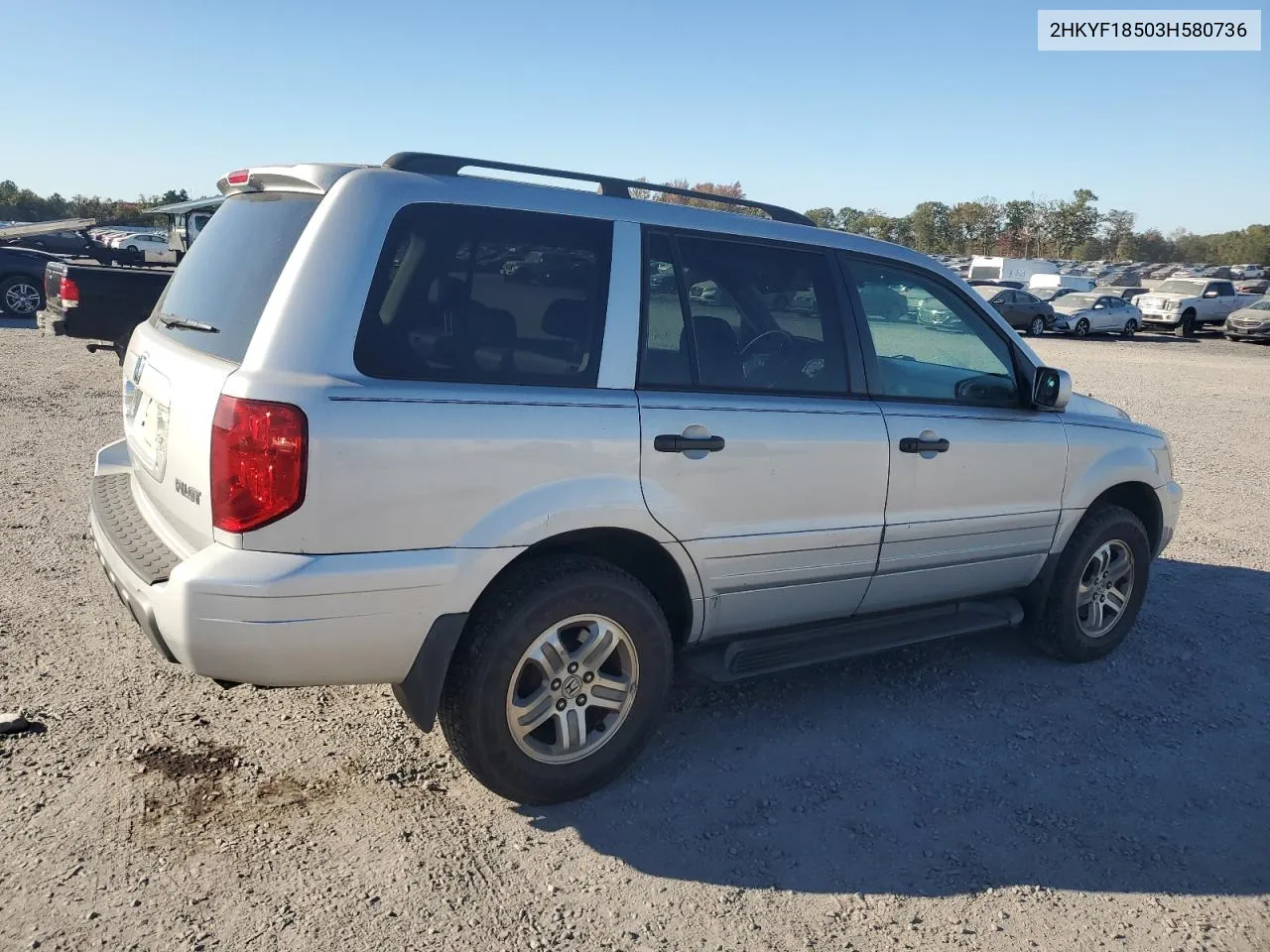 2003 Honda Pilot Exl VIN: 2HKYF18503H580736 Lot: 76929824