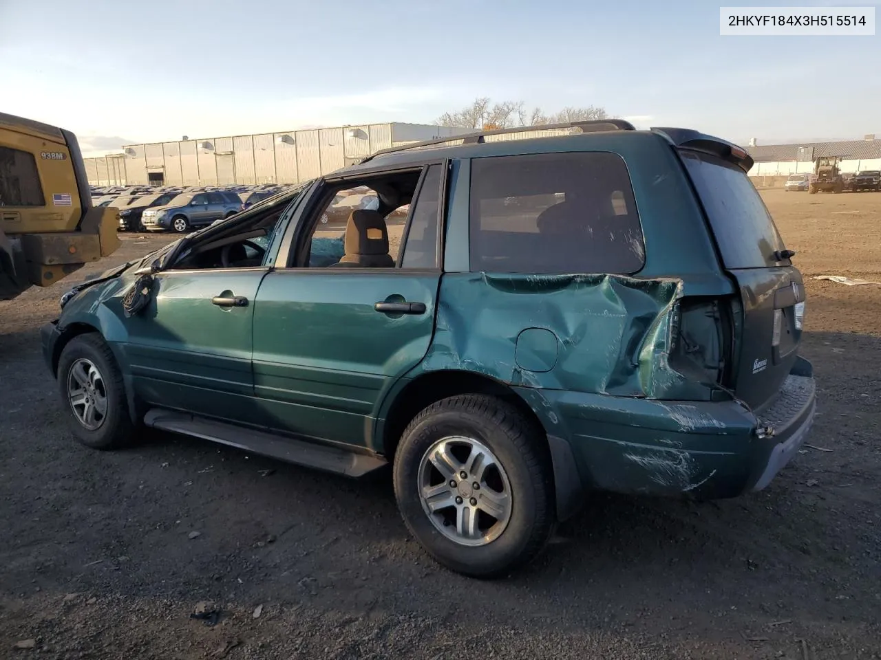 2003 Honda Pilot Ex VIN: 2HKYF184X3H515514 Lot: 77532224